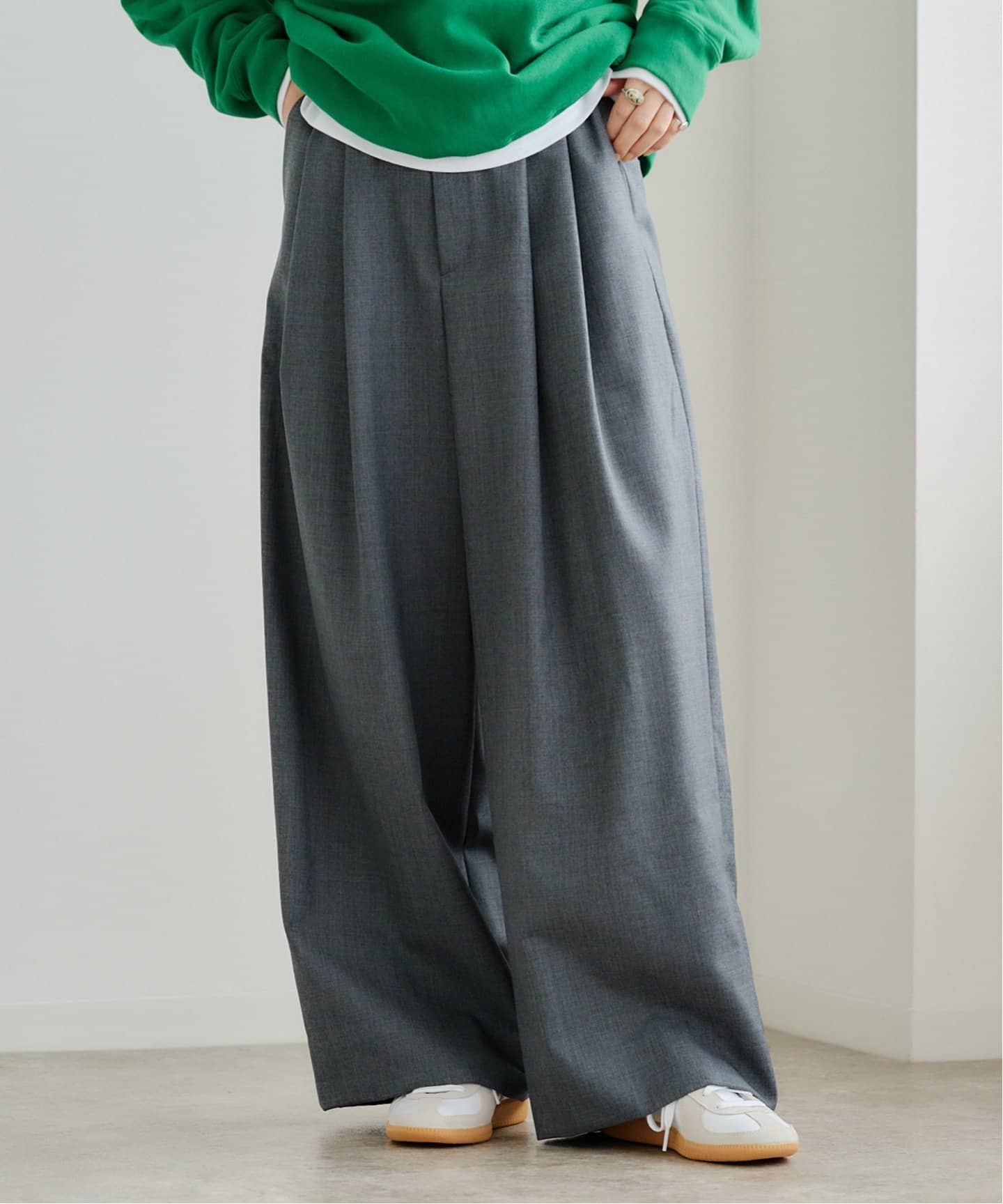 ATON WOOL TROPICAL WIDE EASY PANTS（スラックス）｜BOICE FROM