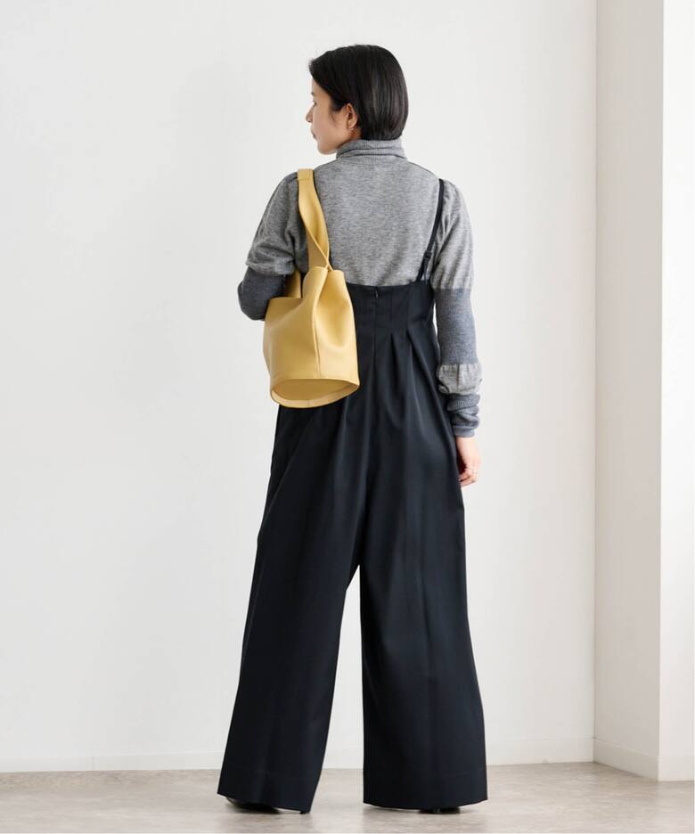 ATON WOOL SATIN STRETCH JUMPSUIT（サロペット／オーバーオール 