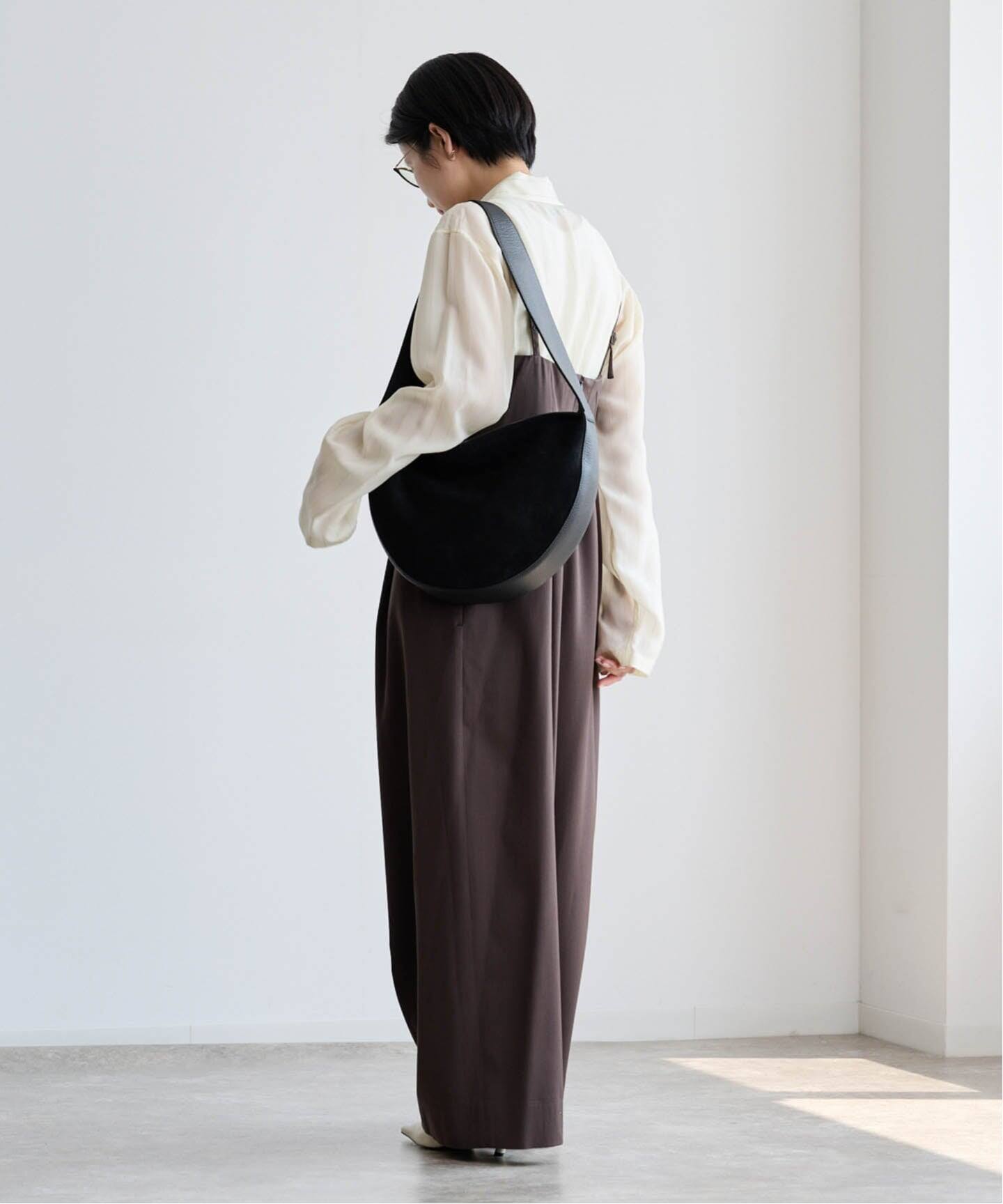ATON WOOL SATIN STRETCH JUMPSUIT（サロペット／オーバーオール