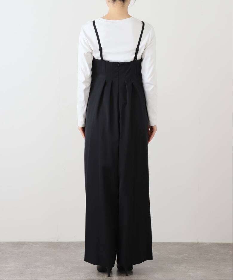 ATON WOOL SATIN STRETCH JUMPSUIT（サロペット／オーバーオール 