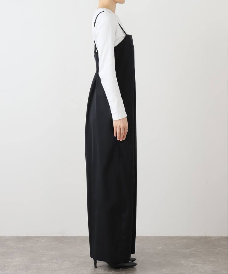 ATON WOOL SATIN STRETCH JUMPSUIT（サロペット／オーバーオール 