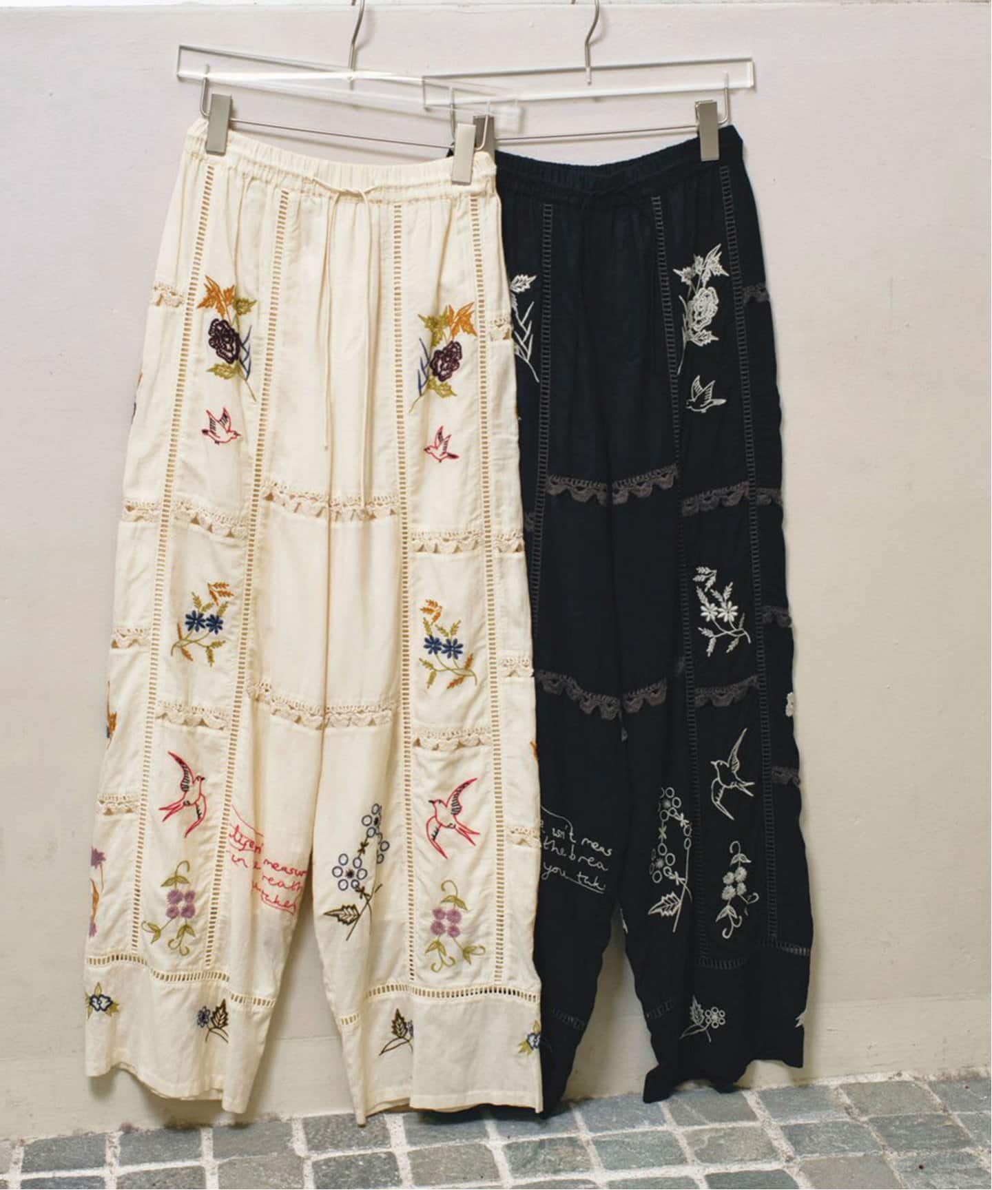 パンツ TODAYFUL Embroidery Patchwork trousers TODAYFUL Embroidery Patchwork Trousers（その他パンツ