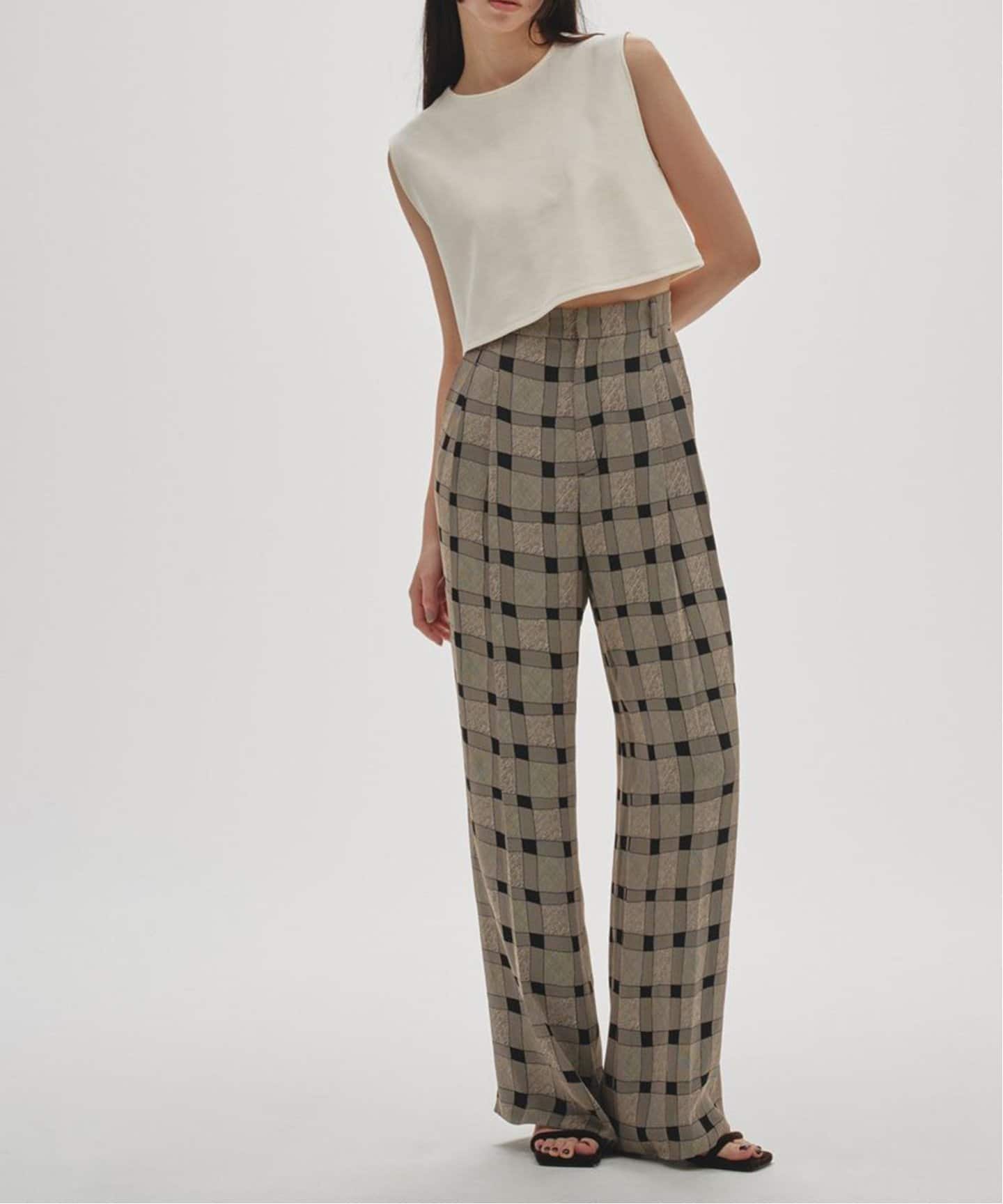 パンツ TODAYFUL Checkjacquard Tuck Trousers 36 TODAYFUL Checkjacquard Tuck Trousers 12510714（スラックス