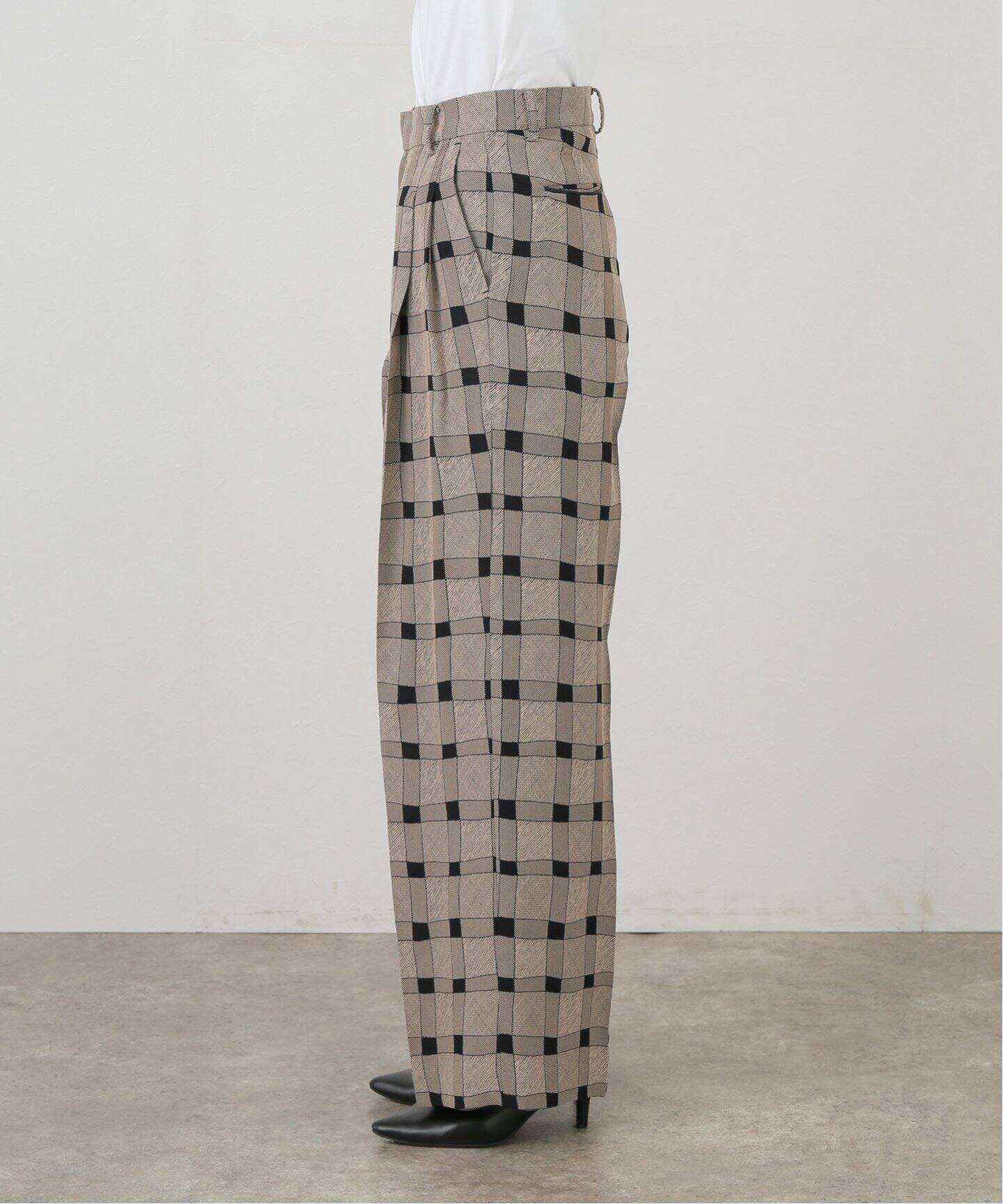 TODAYFUL Checkjacquard Tuck Trousers 12510714（スラックス