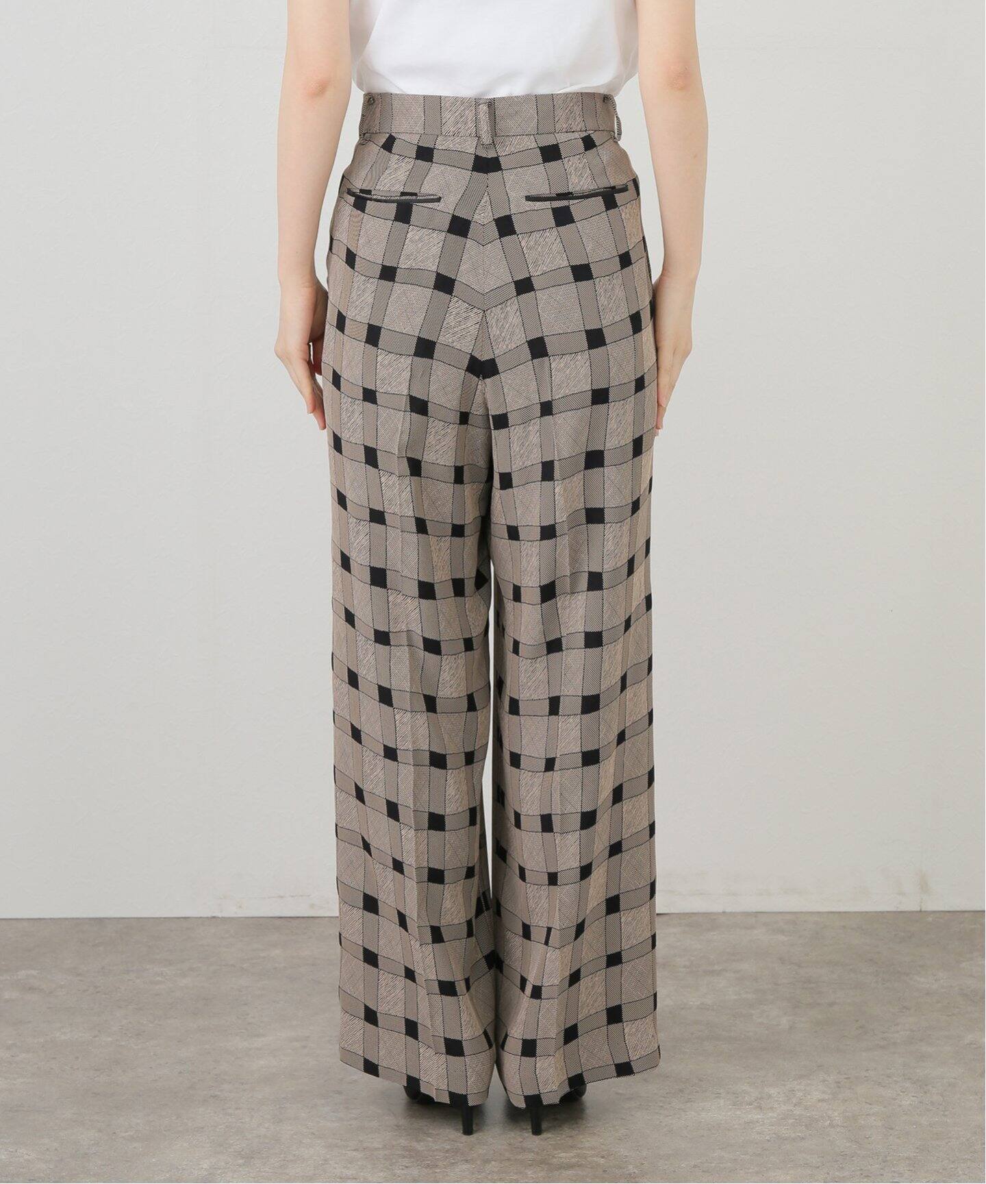 TODAYFUL Checkjacquard Tuck Trousers 12510714（スラックス
