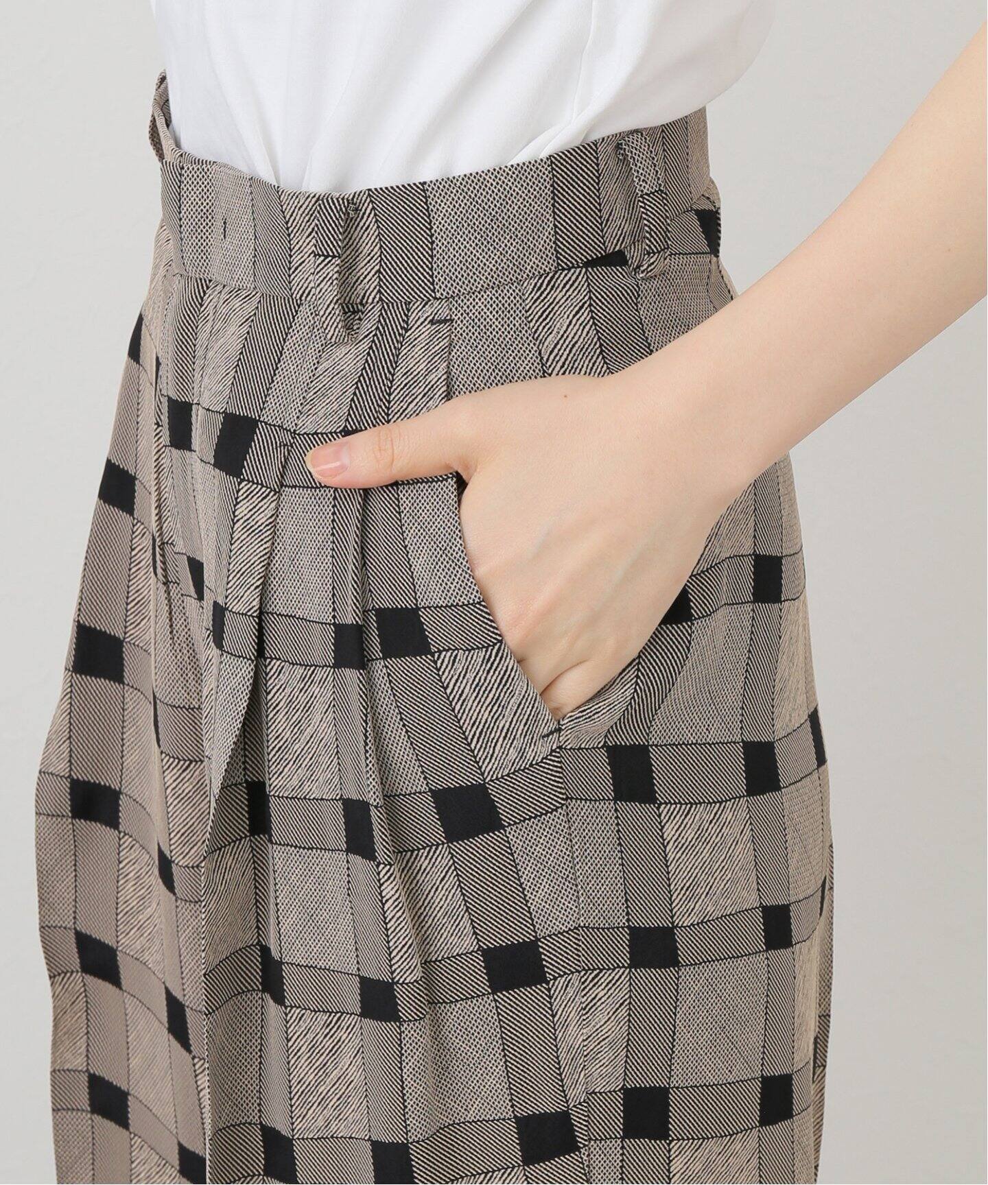 TODAYFUL Checkjacquard Tuck Trousers 12510714（スラックス