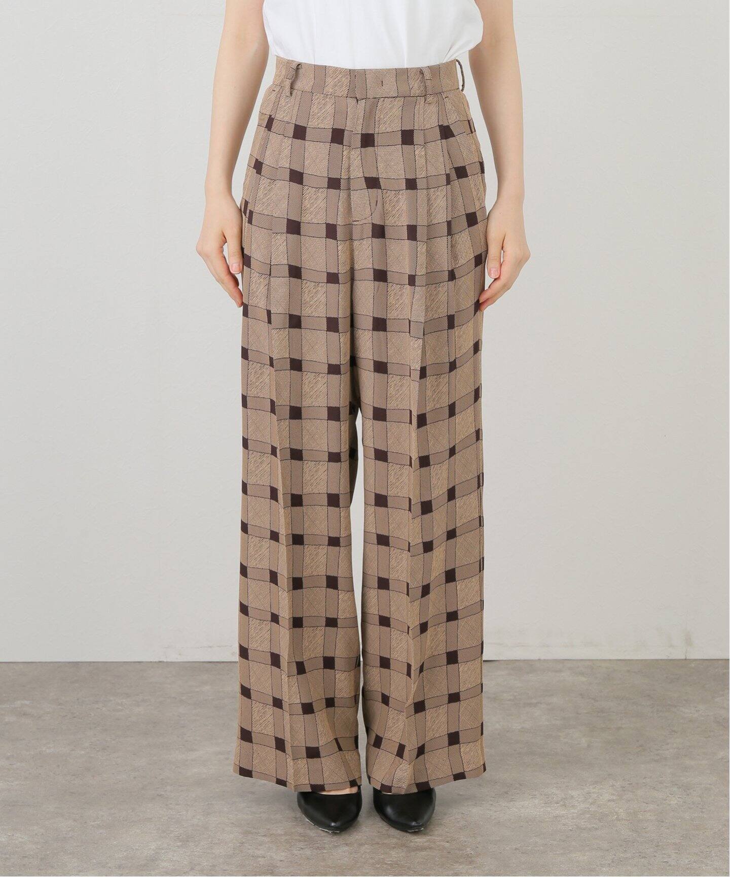 TODAYFUL ★ Checkjacquard Tuck Trousers セール】Checkjacquard Tuck Trousers（デニムパンツ