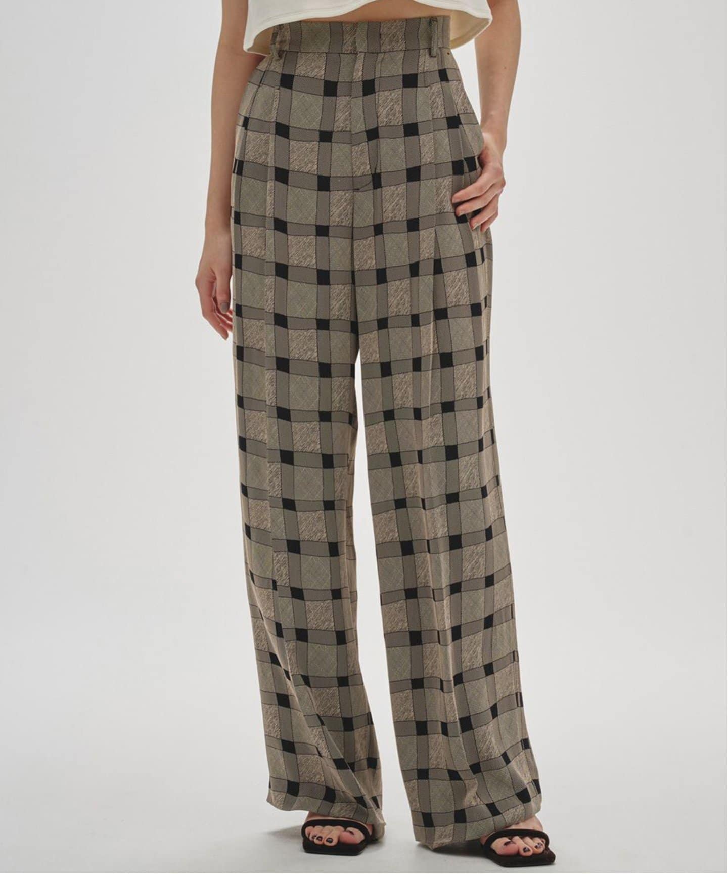 パンツ TODAYFUL Checkjacquard Tuck Trousers 36 TODAYFUL Checkjacquard Tuck Trousers 12510714（スラックス