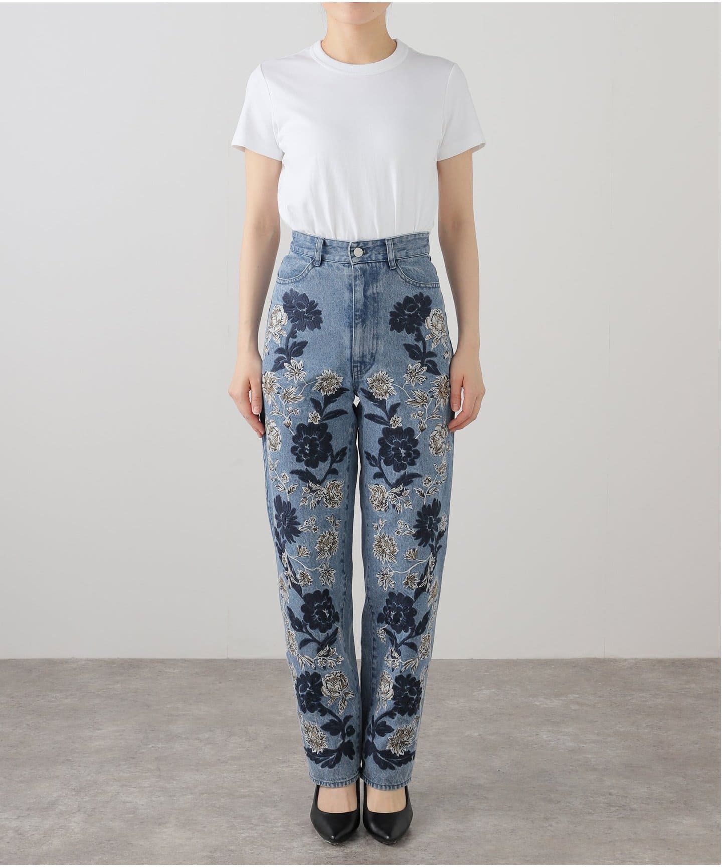 今期 新品！ CLANE FLOWER EMBROIDERY PANTS 刺繍 FLOWER EMBROIDERY PANTS(0 BEIGE): CLANE: WOMENS｜ STUDIOUS