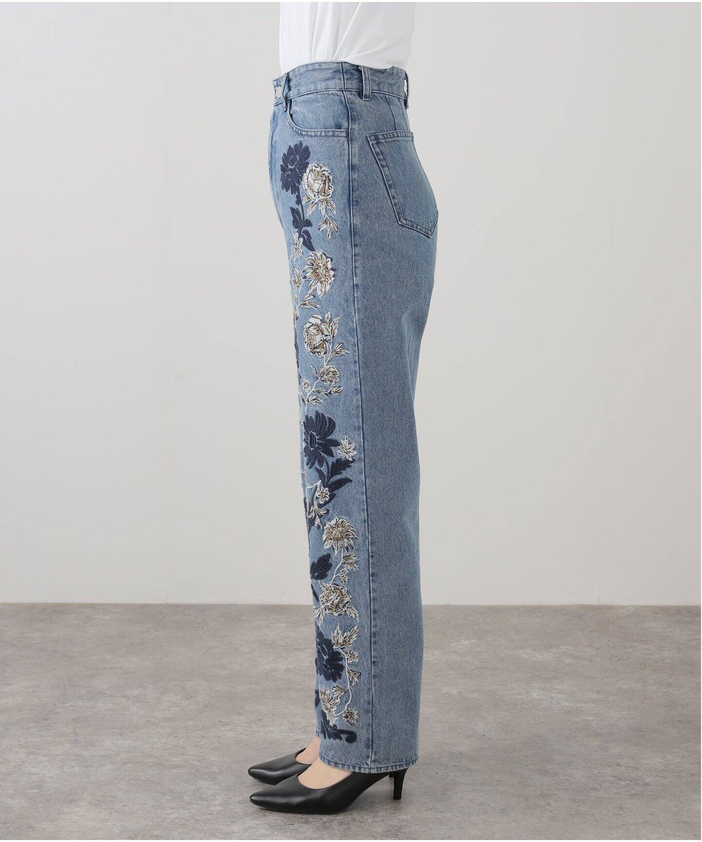 CLANE FLOWER EMBROIDERY PANTS（デニムパンツ・ジーンズ）｜BOICE 