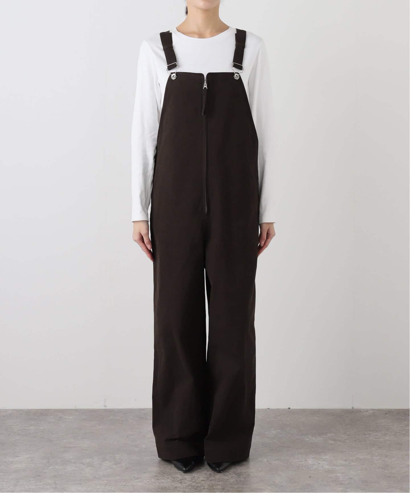 サロペット・オーバーオール・オールインワン Frontzip Cotton Salopette TODAYFUL（トゥデイフル）の「Frontzip Cotton Salopette