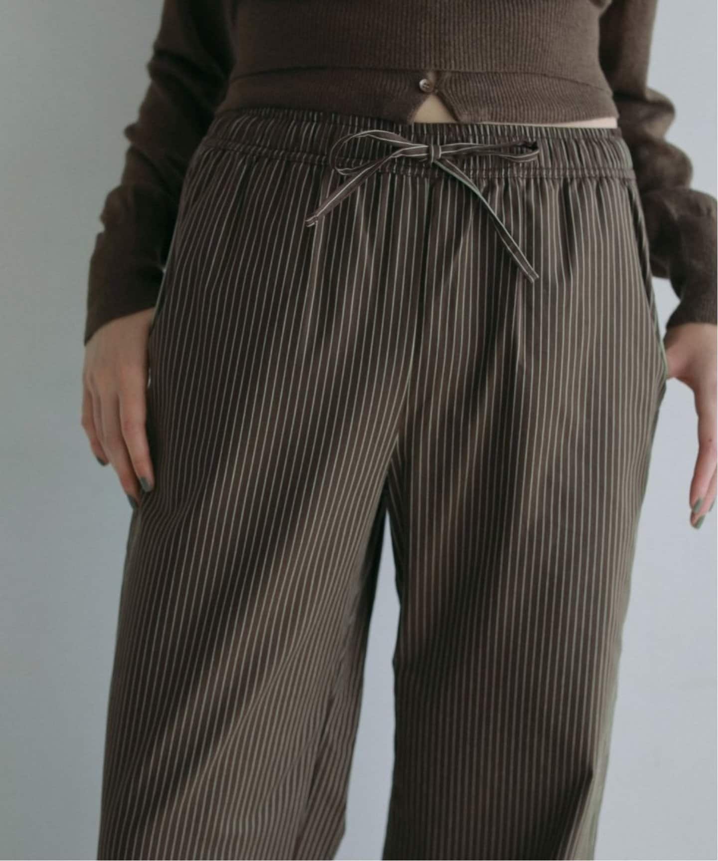 アンヌーク anuke Stripe Pajamas Pants anuke(アンヌーク) Stripe Knit Pants | サウスオレンジ｜メンズ