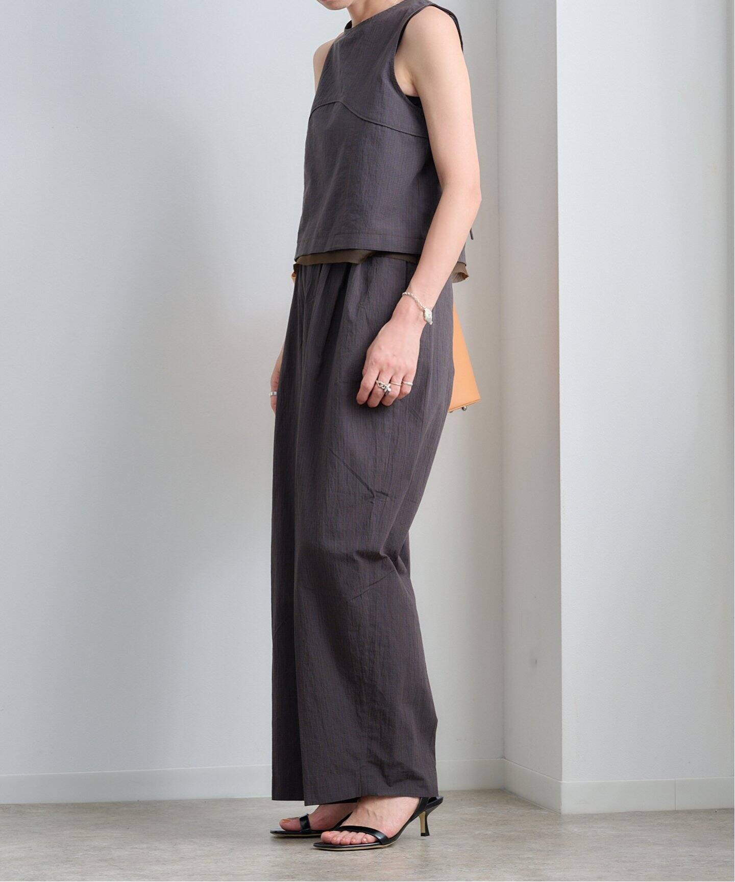 新品】anuke Check Tuck Pants