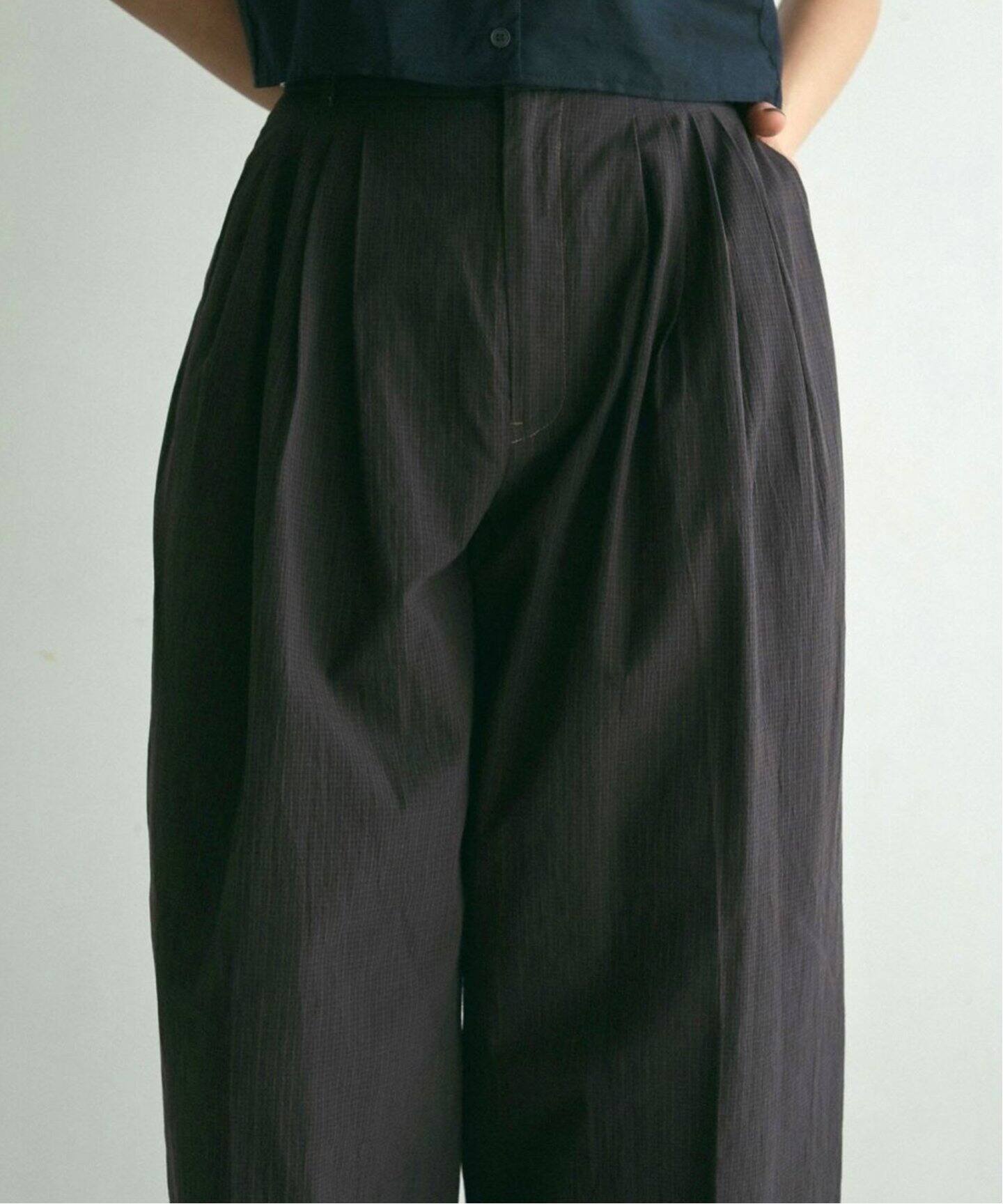 【新品】anuke Check Tuck Pants anuke(アンヌーク) Check Tuck Pants | サウスオレンジ｜メンズ