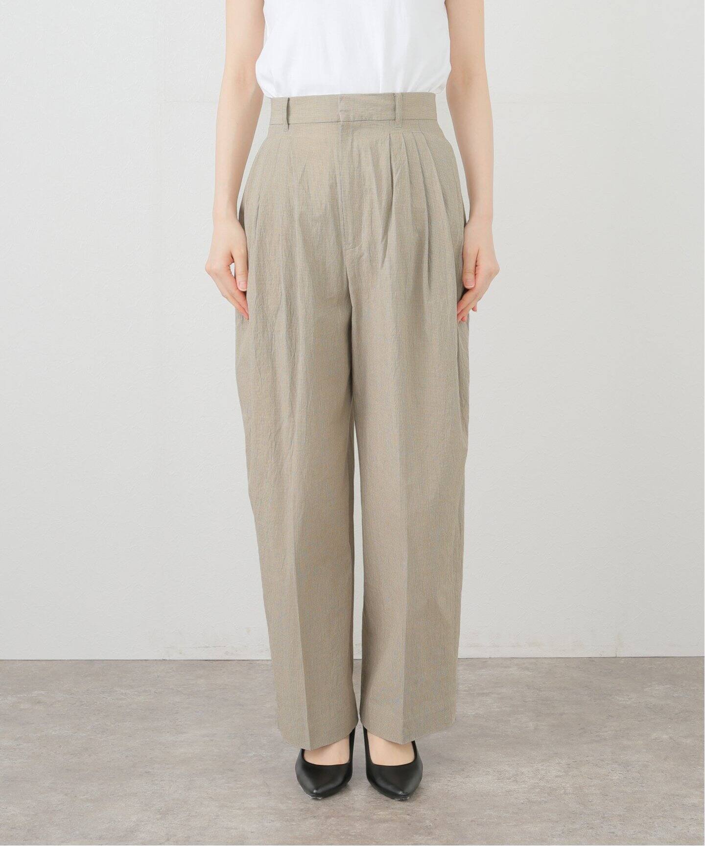 【新品】anuke Check Tuck Pants 36サイズ ànuke online store（アンヌーク） / Check Tuck PantsCheck