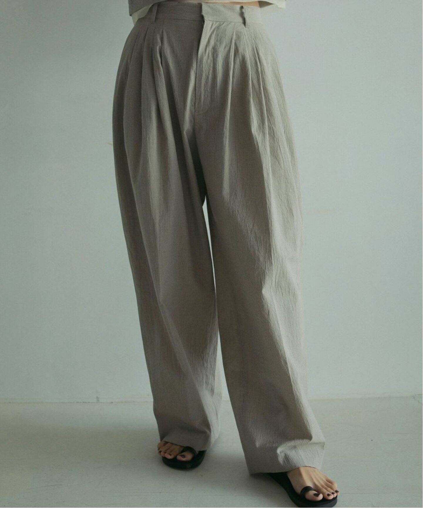anuke Check Tuck Pants 62510708（スラックス）｜BOICE FROM