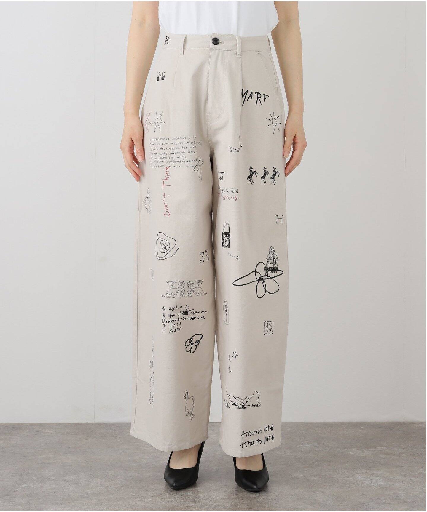 KnuthMarf high waist tattoo pants（スラックス）｜BOICE FROM 
