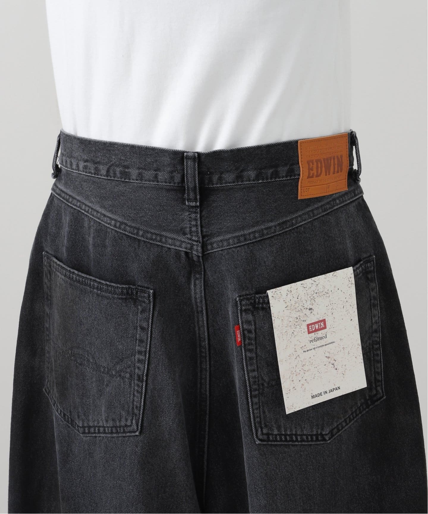 refomed fresh man デニムパンツ　ブラック REFOMED FRESH MAN DENIM WIDE PANTS by EDWIN（デニムパンツ