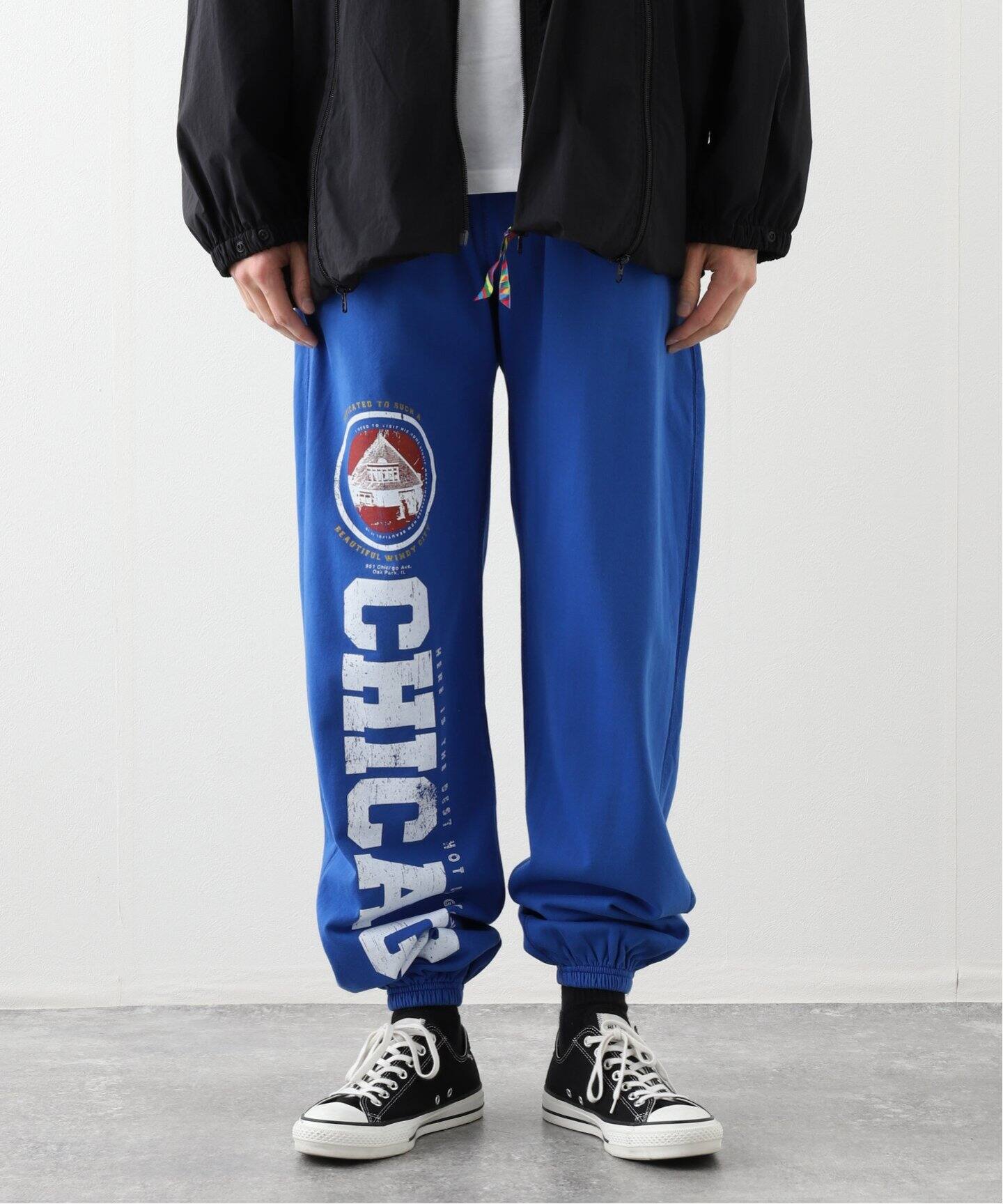 パンツ・ボトムスその他 IONSEOUL Piping Wide Sweat Training Pants JE339 PE/GABARDINE ZIPPER-TAPED CARGO PANTS(M Black): S'YTE｜THE