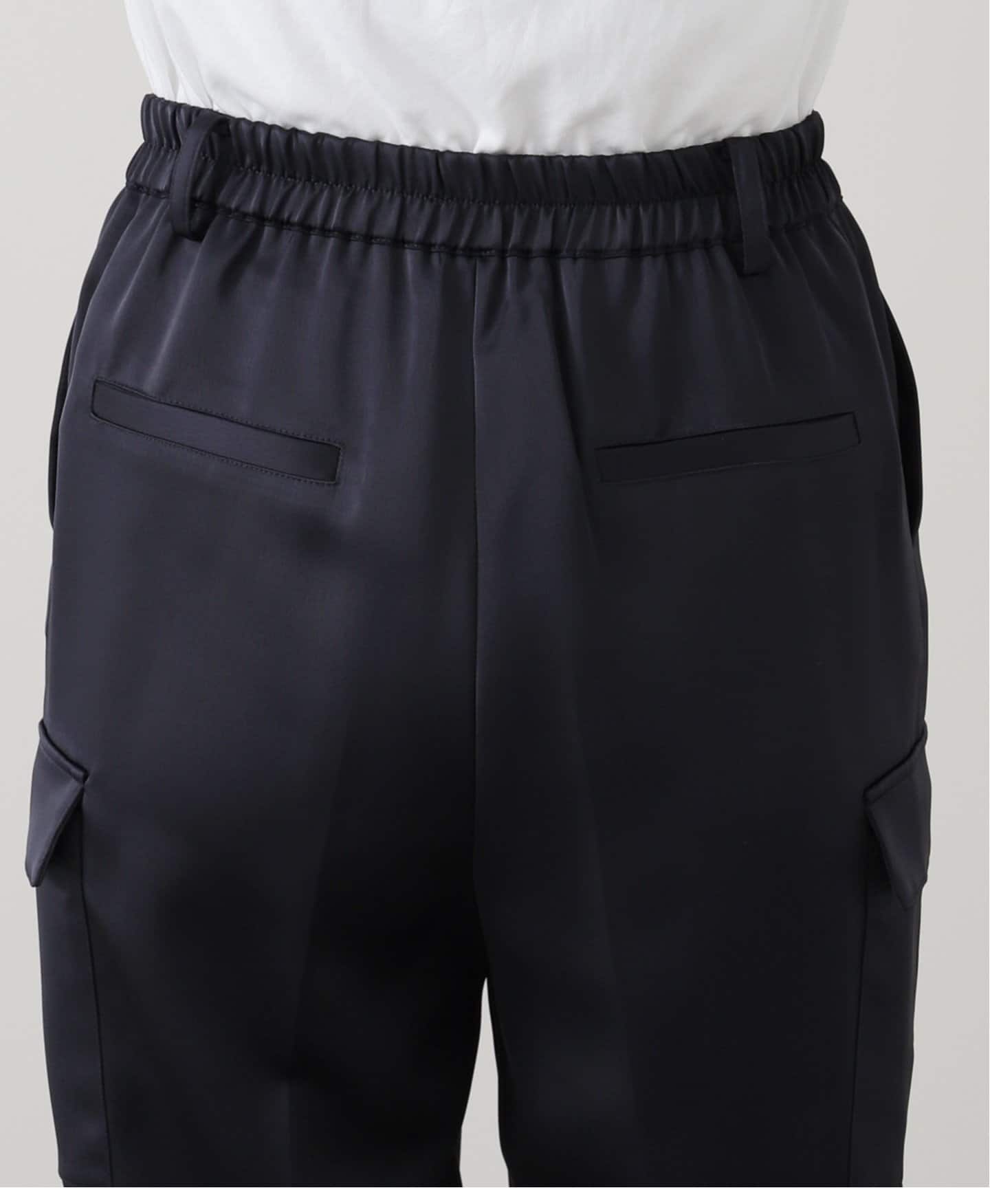洗える】コットンサテンセミバレルパンツ（その他パンツ）｜La