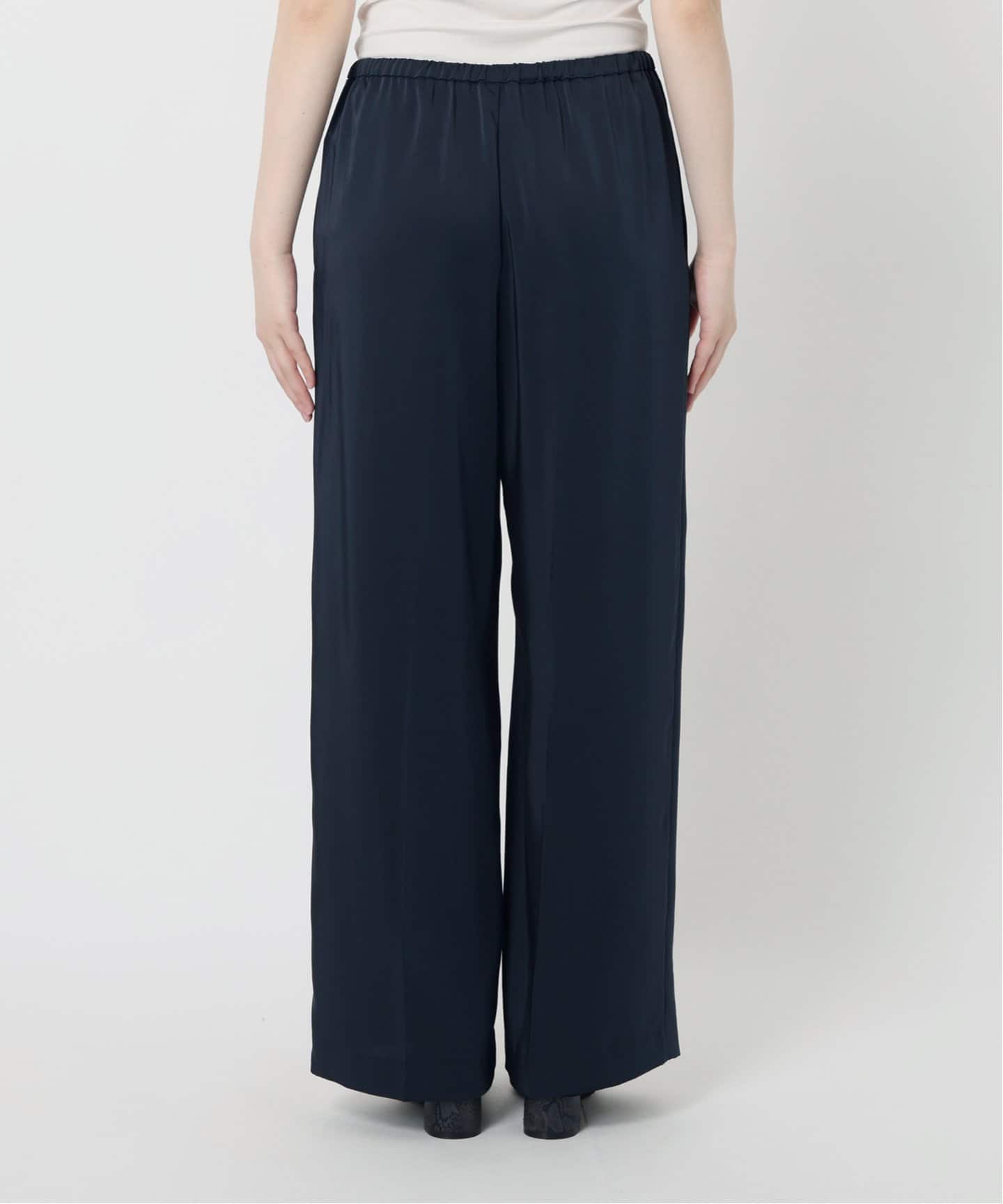 洗える】ヴィンテージサテンイージーパンツ（スラックス）｜La