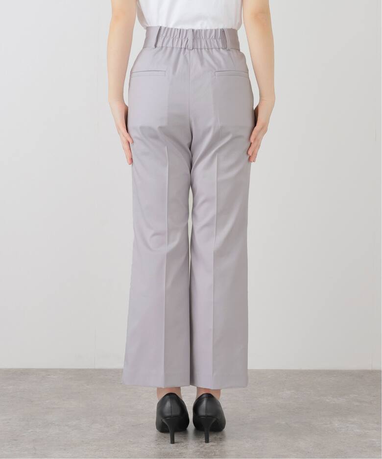 洗える】サイドボタンセミフレアパンツ（スラックス）｜La Totalite  