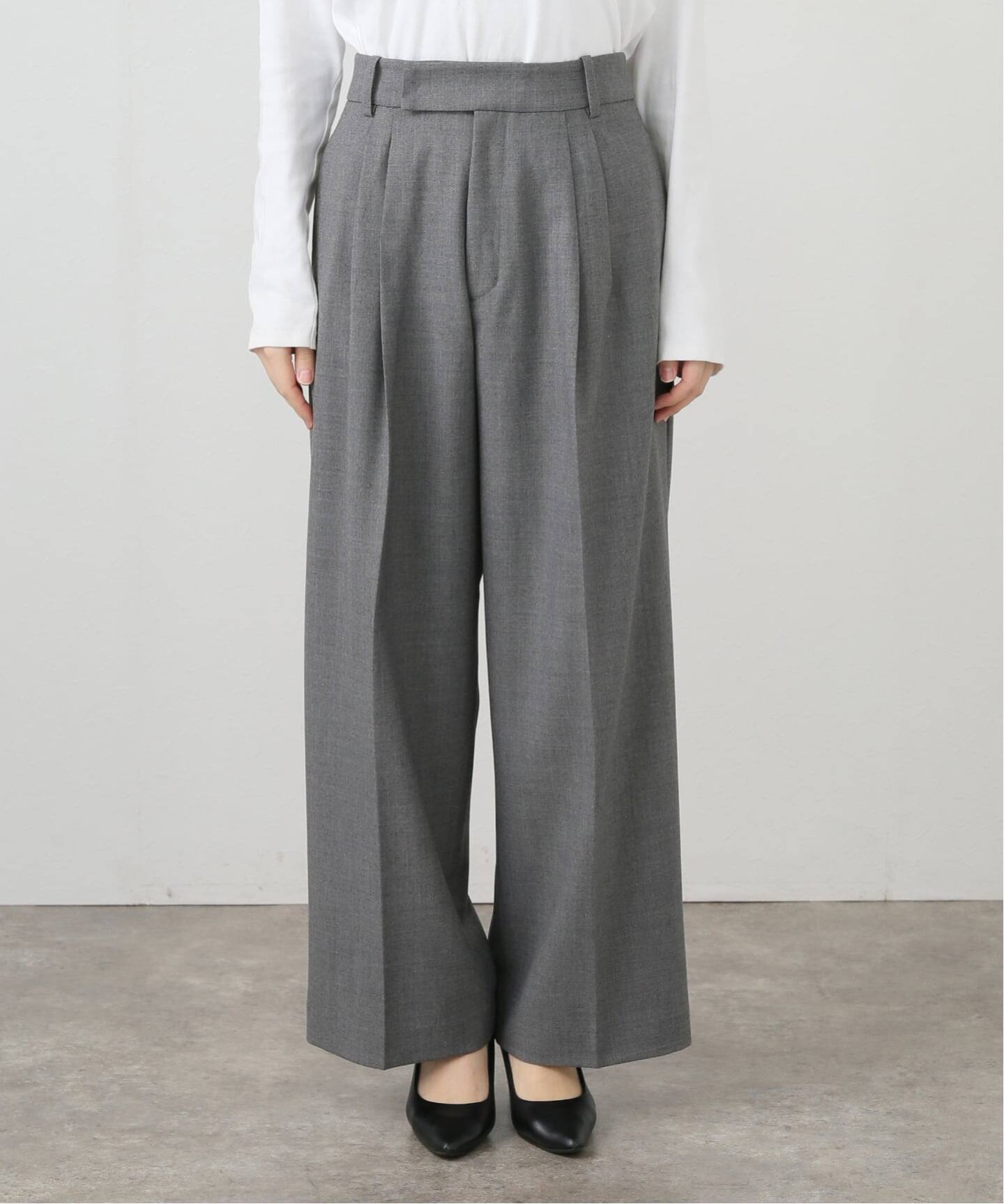 洗える】タックワイドパンツ（スラックス）｜La Totalite（ラ
