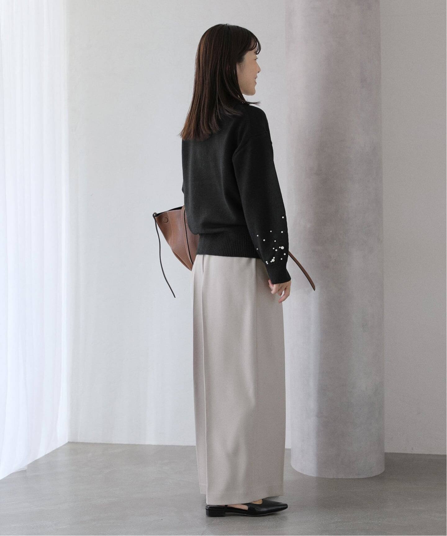 ウーリーカルゼワイドパンツ（スラックス）｜La Totalite（ラ