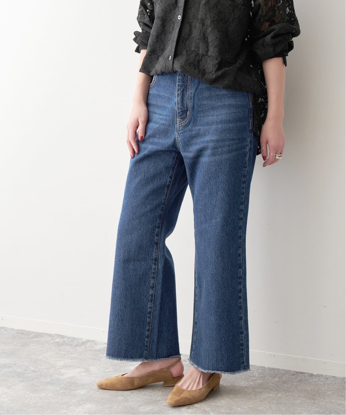 【値下げ】5 1/2CURVE LINE_DENIMハイライズカーブデニム 27 Spick & Span（スピックアンドスパン）の「51/2 CURVE