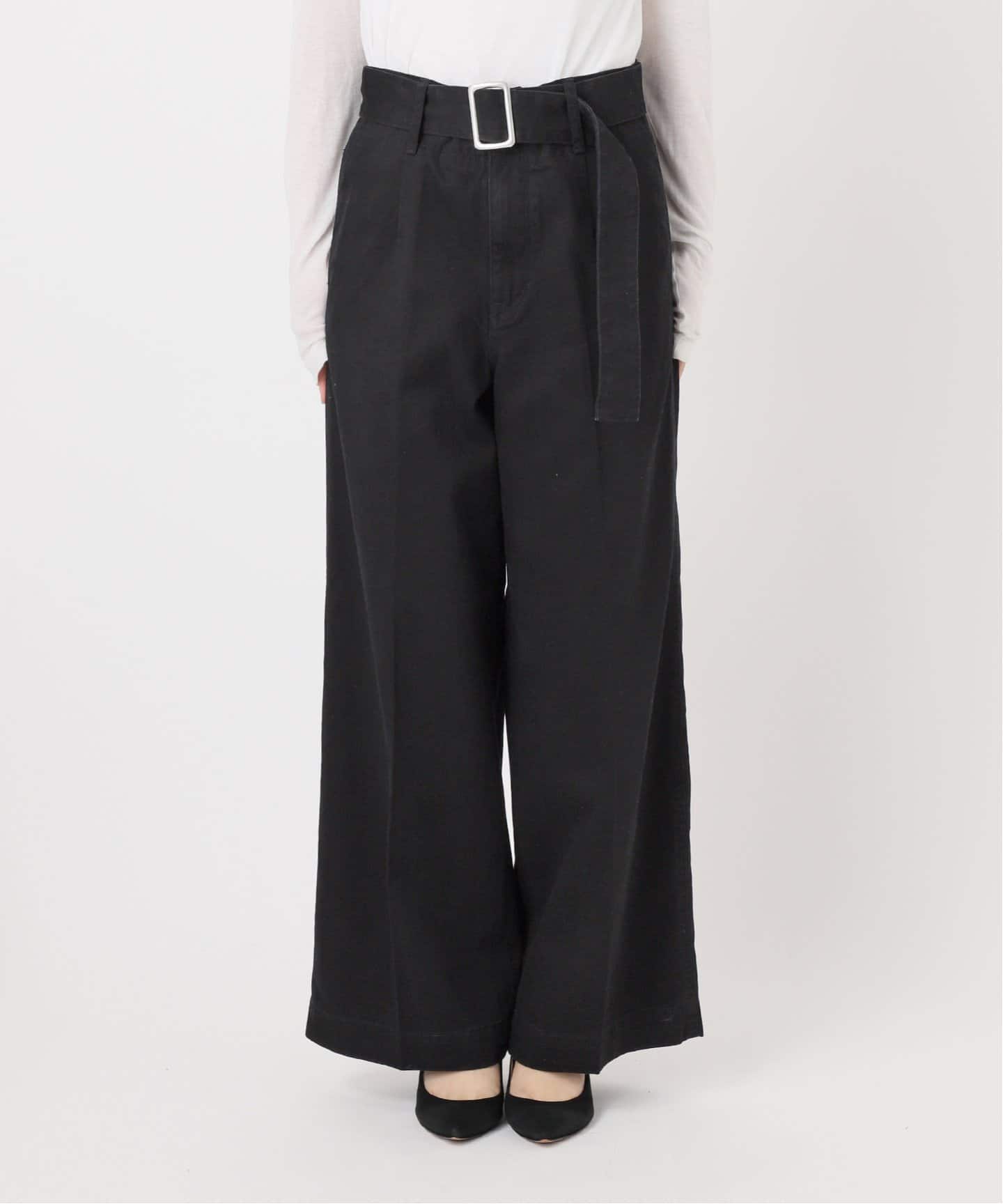 ベルトワイドレッグチノ（チノパンツ）｜Spick and Span