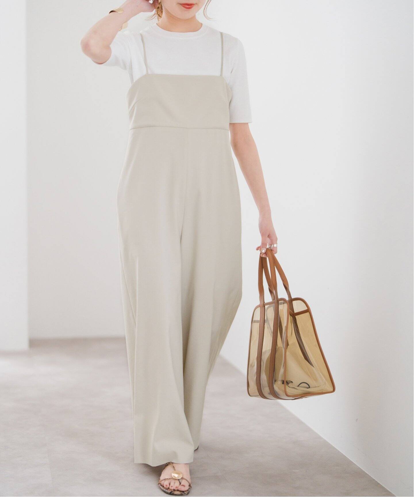 ベージュ Sサイズ サロペット HTH サロペット オーバーオール レディース : ZOZOTOWN Yahoo!店