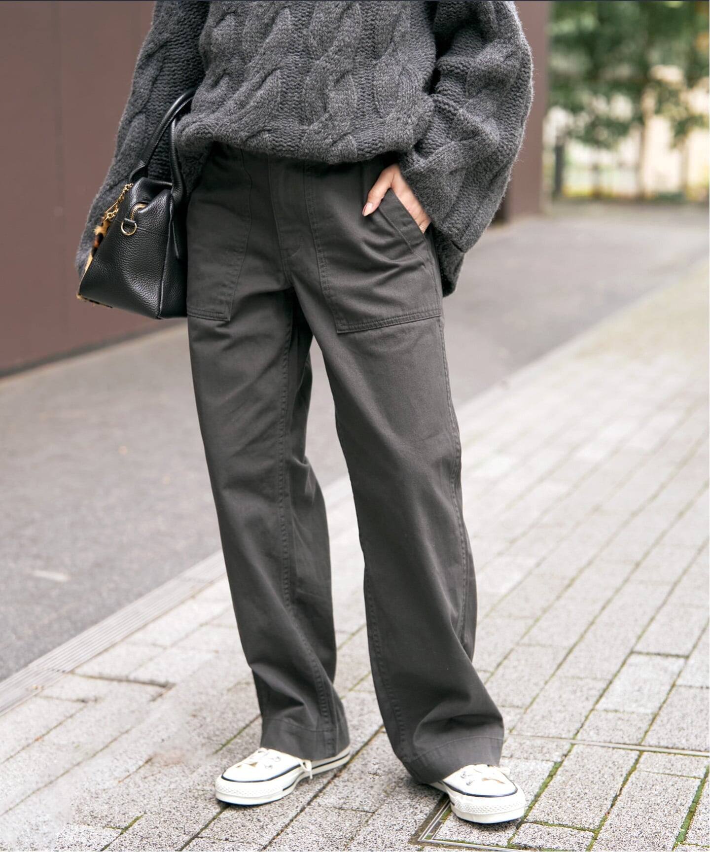 新品 Spick and Span ルーズベイカーパンツ＊黒＊40 追加2》ルーズベイカーパンツ（カーゴパンツ）｜Spick and Span