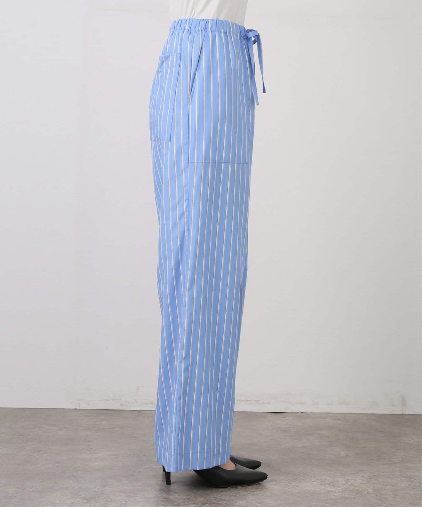 Spick & Span ストライプ パンツ 夏 ドレープストライプラップパンツ（スラックス）｜Spick and Span