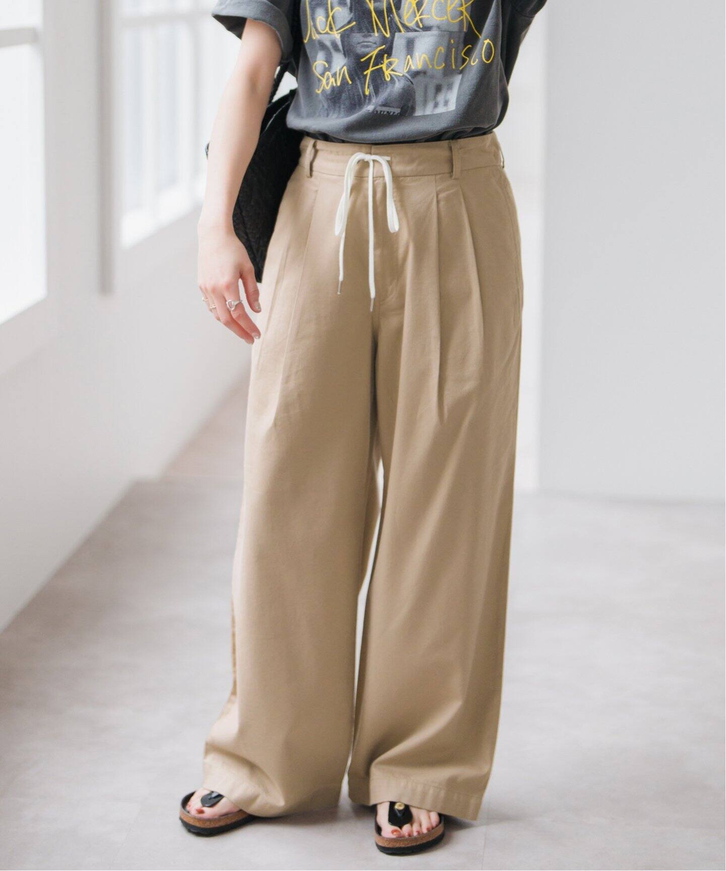 コットンレーヨンドロストフレアパンツ（その他パンツ）｜Spick and