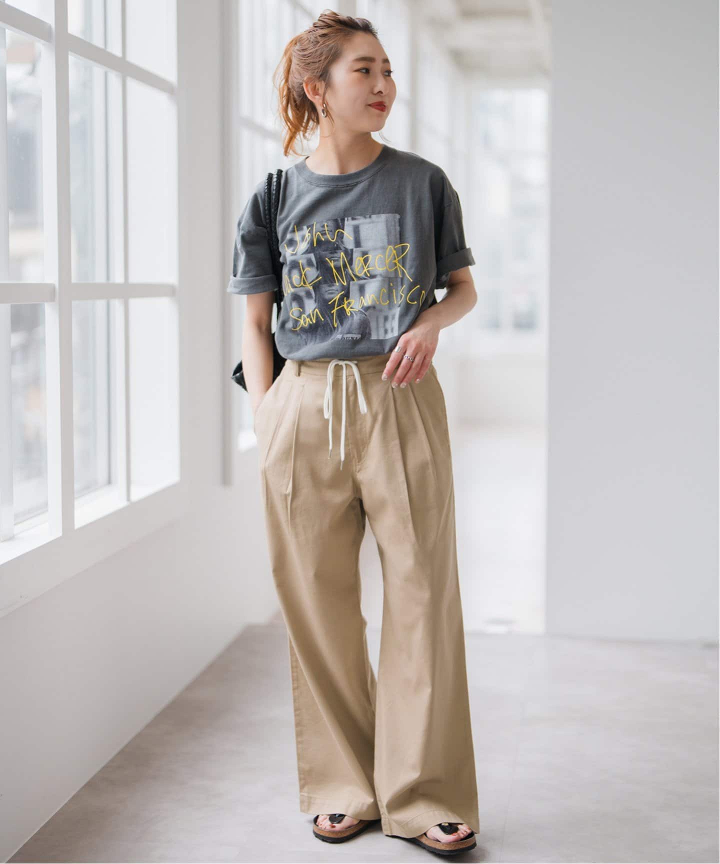 [新品] spick & span コットンレーヨンドロストフレアパンツ Spick & Span｜《追加予約》コットンレーヨンドロストフレア