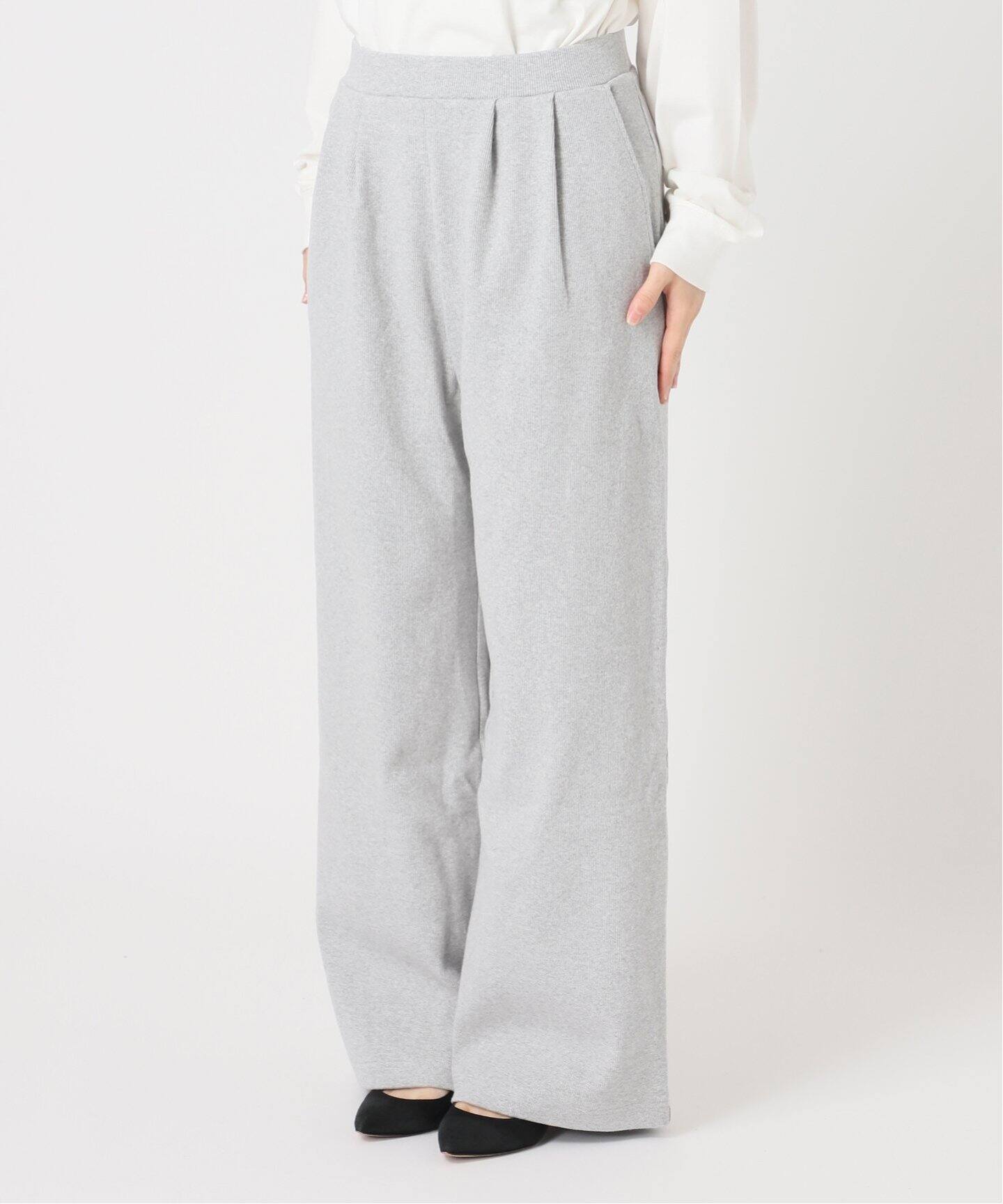 スピックアンドスパンTRタックパンツ40グレー