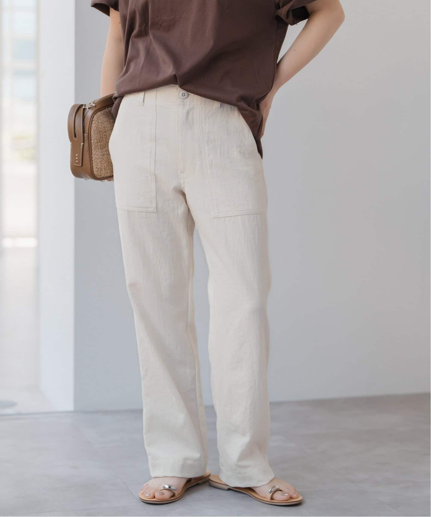 リネンライクルーズベイカーパンツ（カーゴパンツ）｜Spick and Span