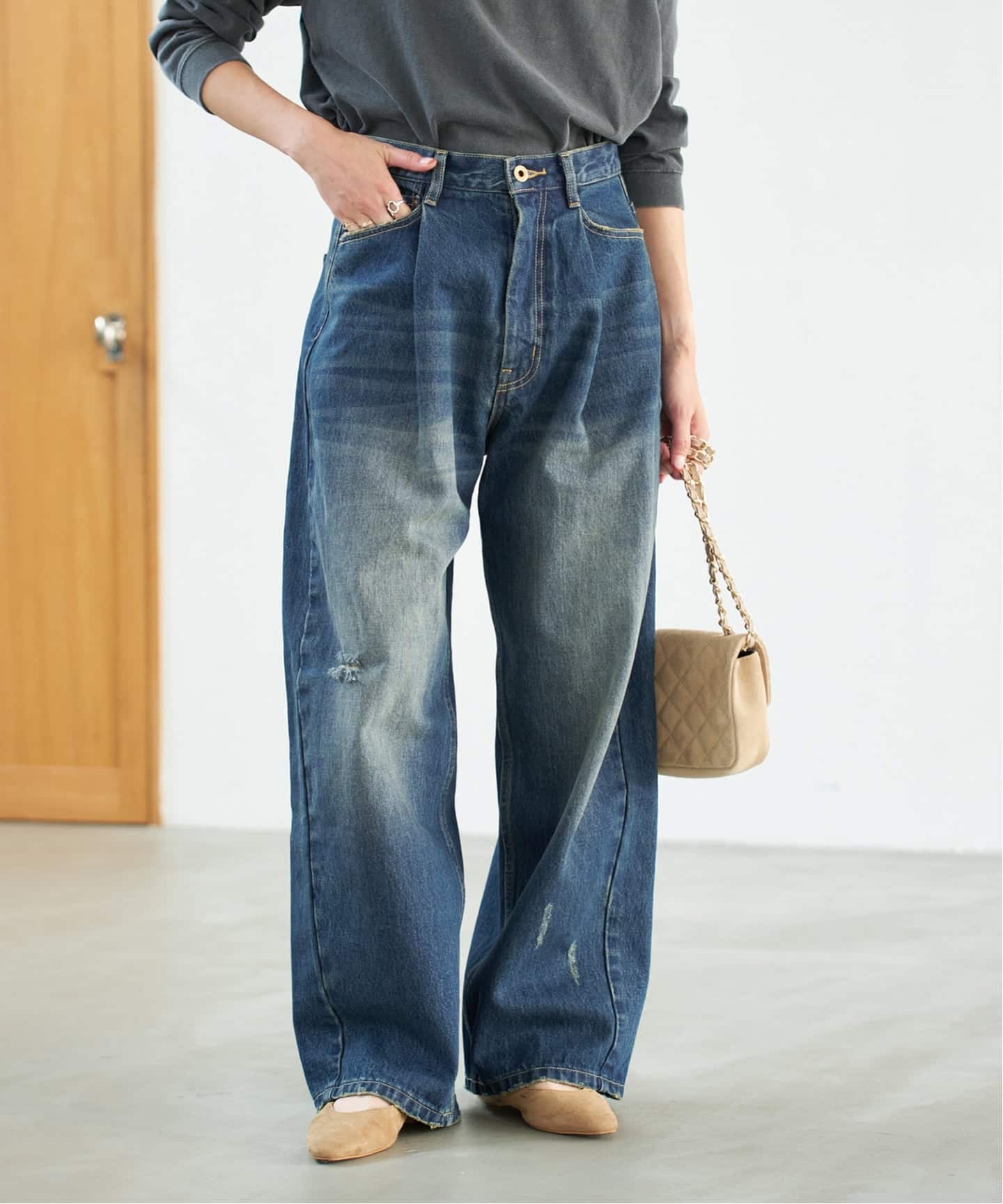 パンツ Spick&span 5 1/2 TUCKBARREL DENIM 28 5 1/2 TUCKBARREL DENIM（デニムパンツ・ジーンズ）｜Spick & Span