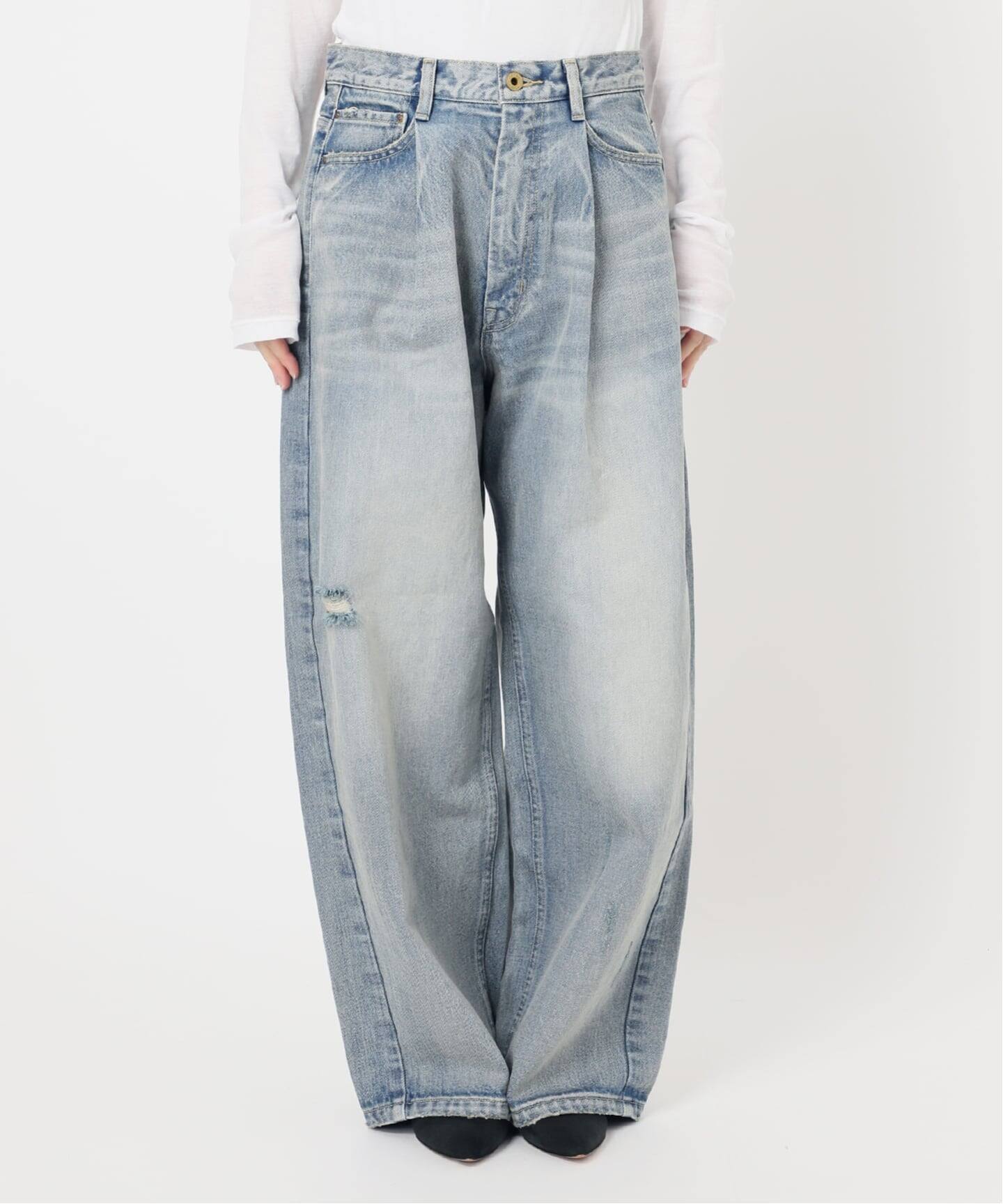 パンツ Spick and Span 5 1/2 TUCKBARREL DENIM WEB限定 / 追加》5 1/2 TUCKBARREL DENIM（デニムパンツ・ジーンズ