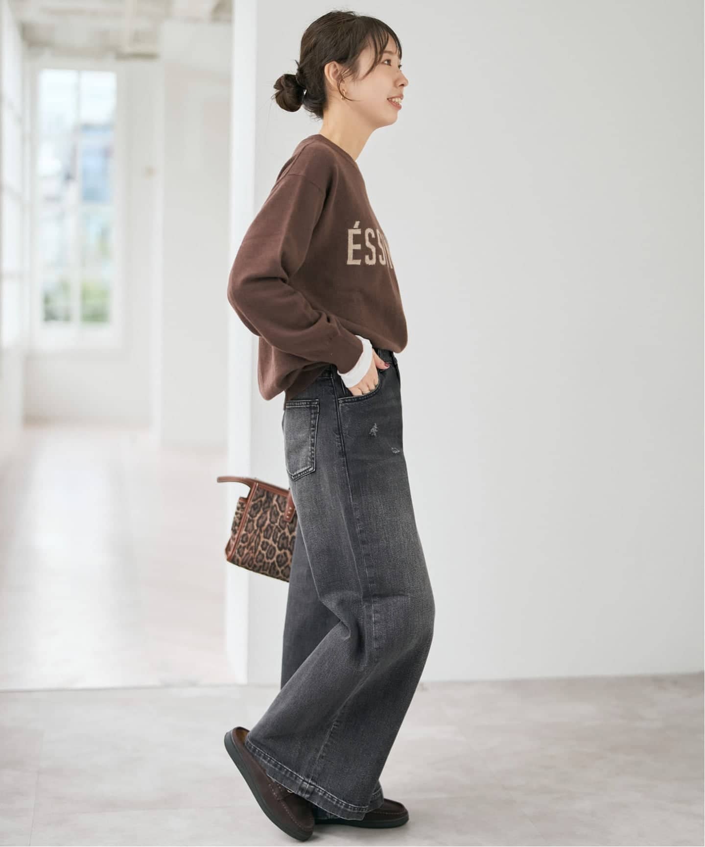 5 1/2 BAGGY DENIM (Black）（デニムパンツ・ジーンズ）｜Spick and