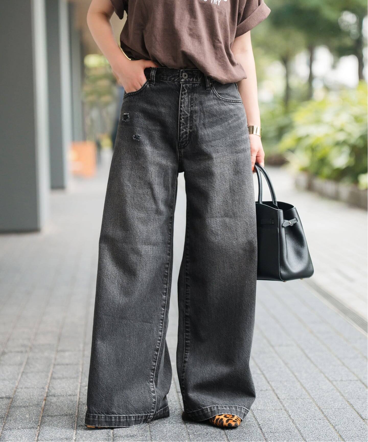 5 1/2 BAGGY DENIM (Black）（デニムパンツ・ジーンズ）｜Spick