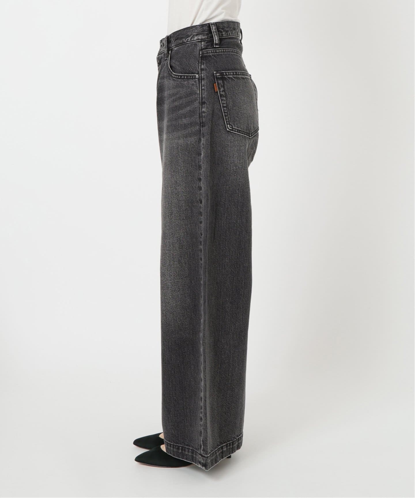 予約》5 1/2 BAGGY DENIM (Black）（デニムパンツ・ジーンズ