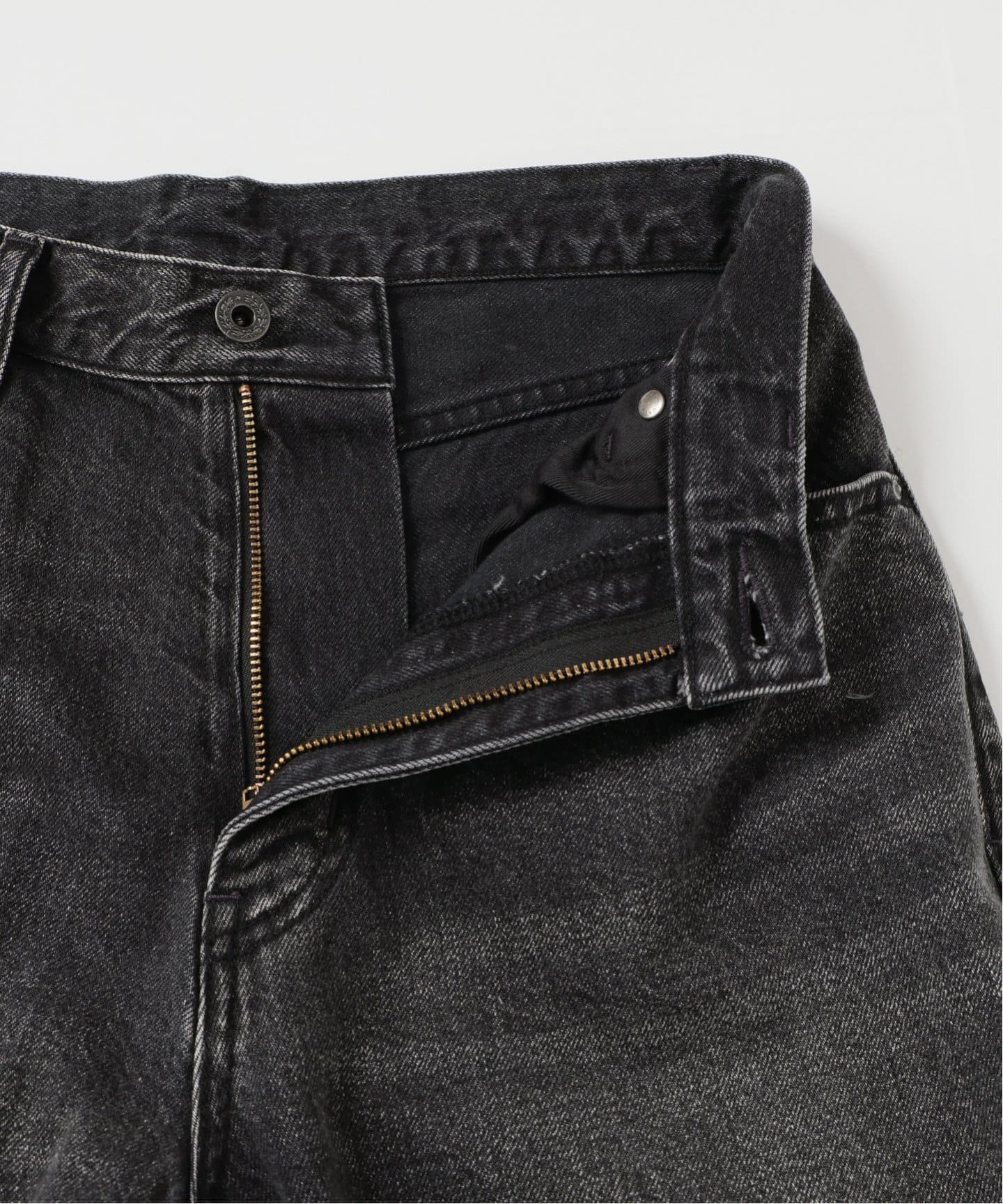 予約》5 1/2 BAGGY DENIM (Black）（デニムパンツ・ジーンズ