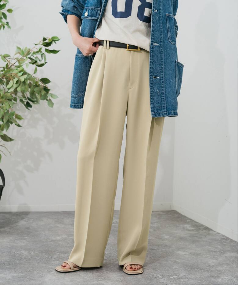 ストレッチタックストレートパンツ（スラックス）｜Spick and Span  