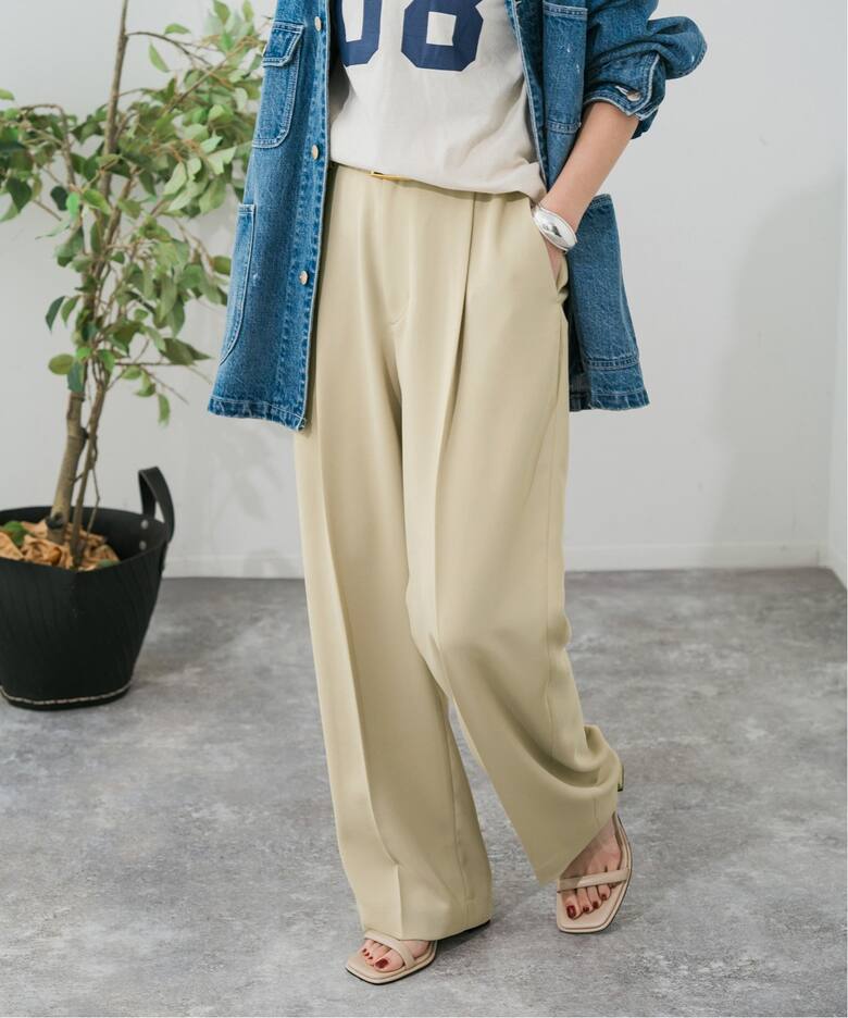 ストレッチタックストレートパンツ（スラックス）｜Spick and Span  