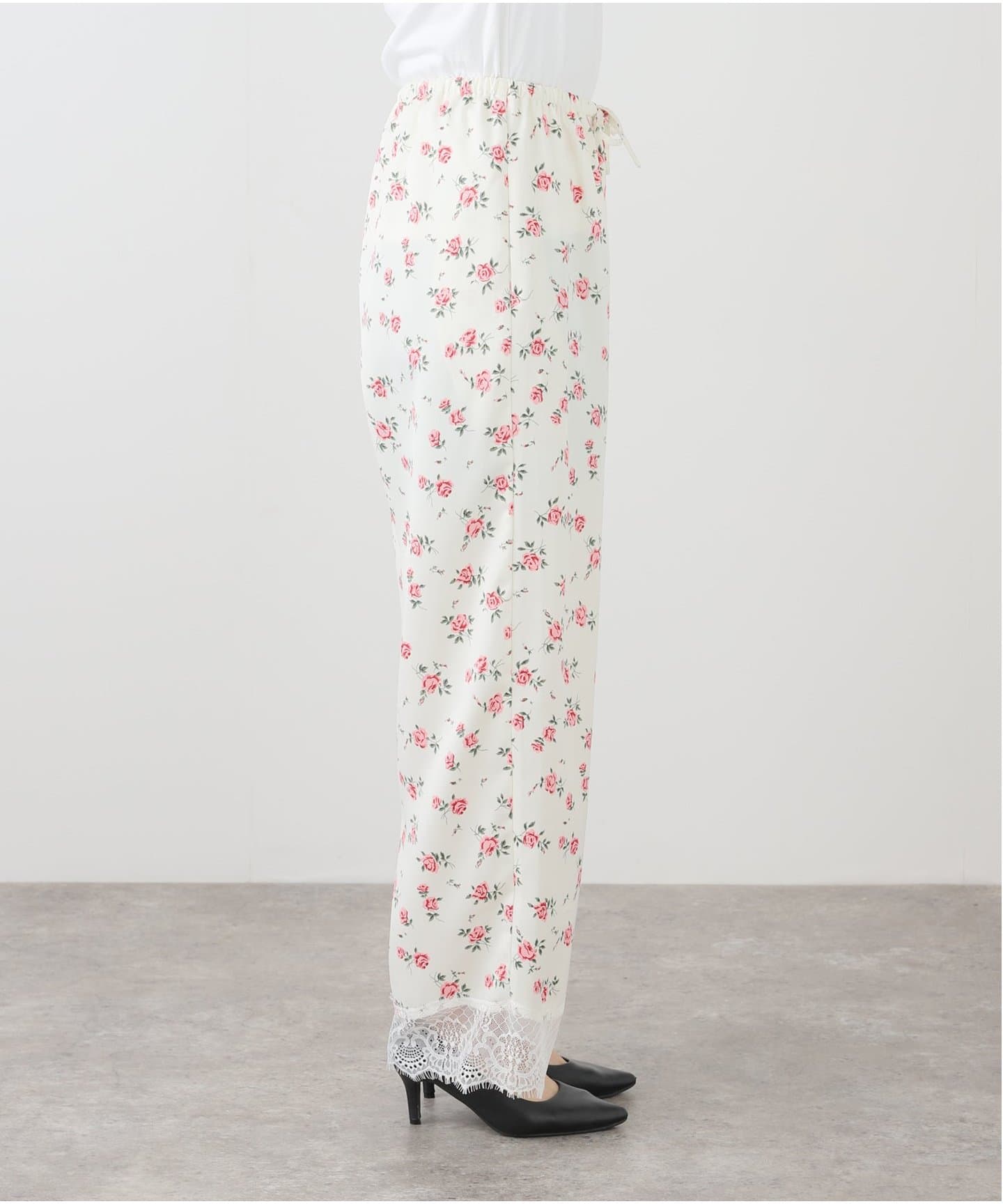 ローズプリントサテンイージーパンツ（その他パンツ）｜Spick & Span
