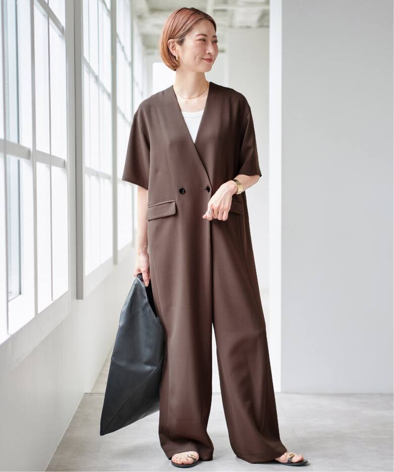 トロストレッチVカラーオールインワン（サロペット／オーバーオール  