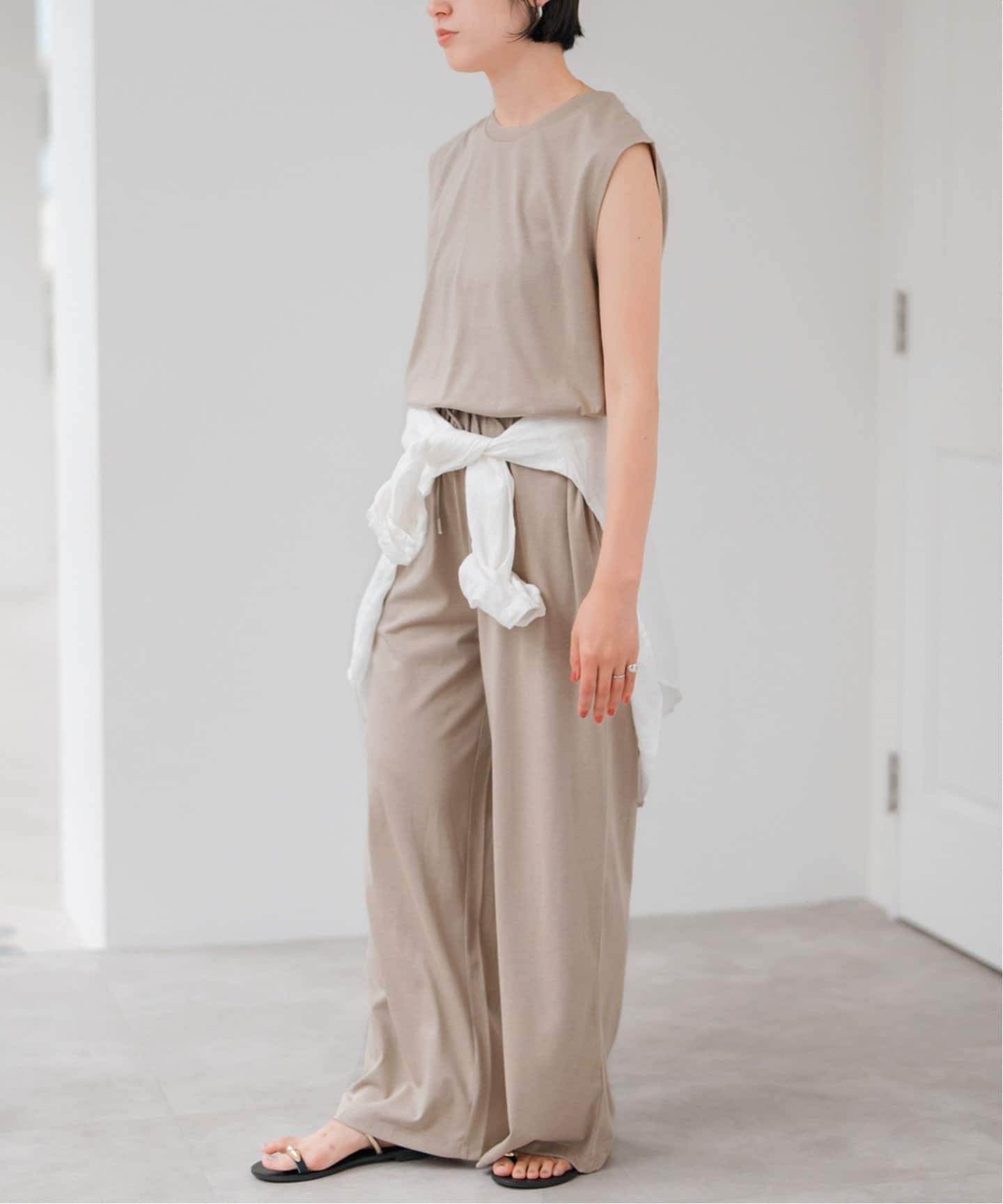 SPICK AND SPAN ベージュ オールインワン CO/PE天竺オールインワン（つなぎ／オールインワン）｜Spick and