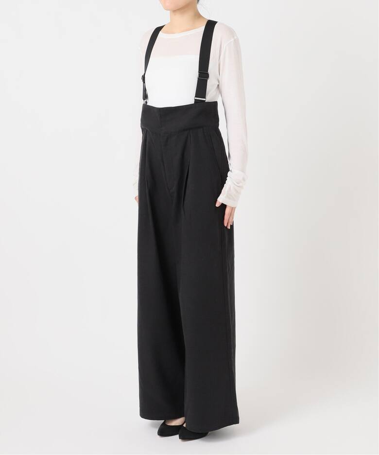 サスペンダー付きピーチツイルタックパンツ（その他パンツ）｜Spick 