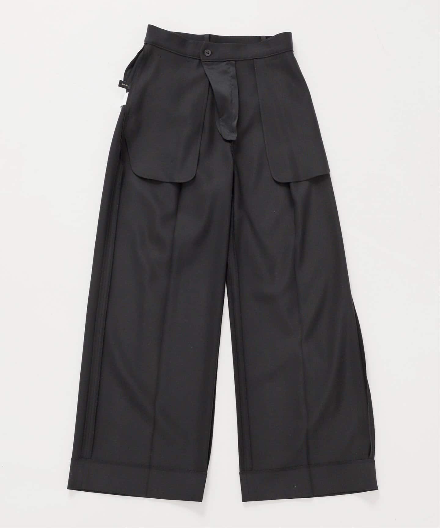 everyone ブラック ストレートパンツ S BOTTOMS | everyone